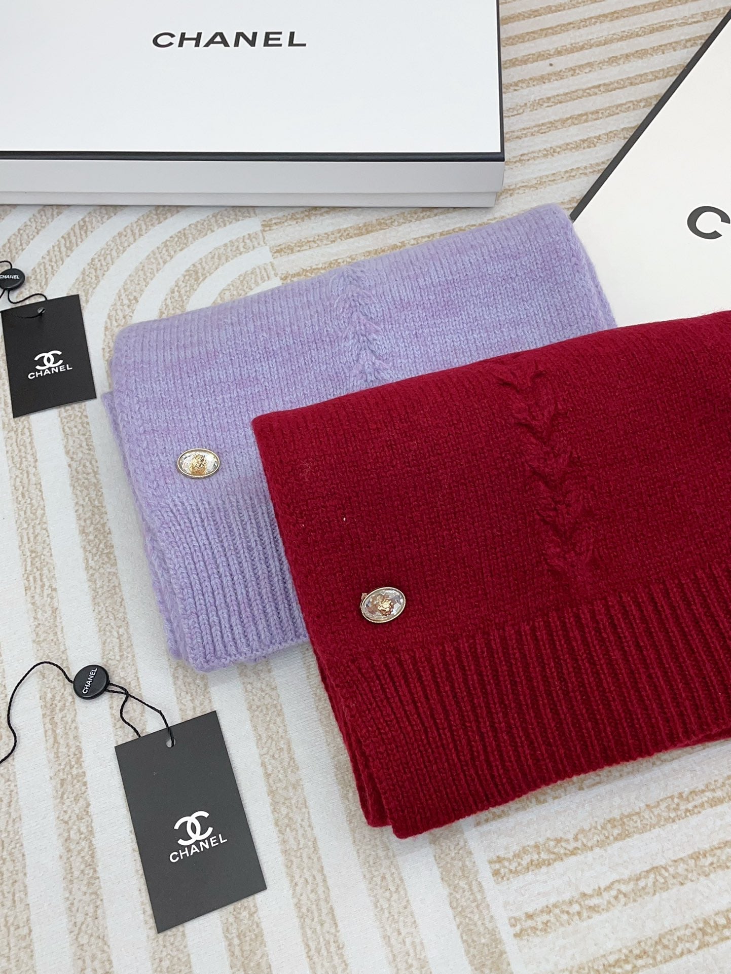 CC Scarf 180 CM In Light Purple Wool 398267