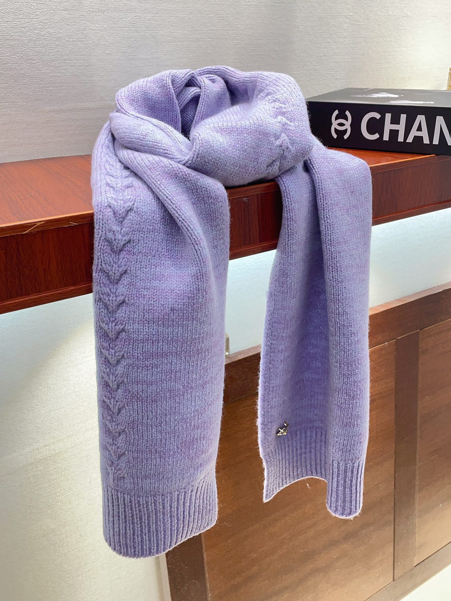 CC Scarf 180 CM In Light Purple Wool 398267