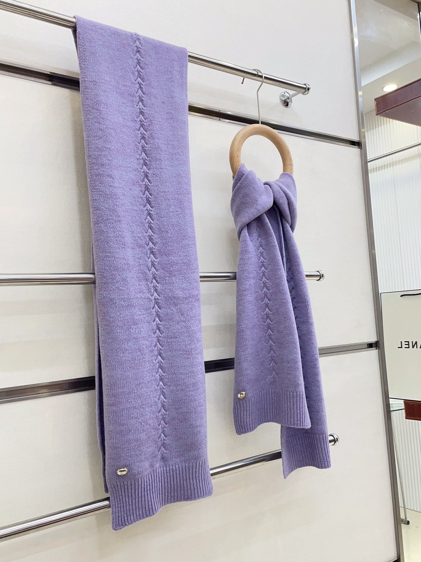 CC Scarf 180 CM In Light Purple Wool 398267