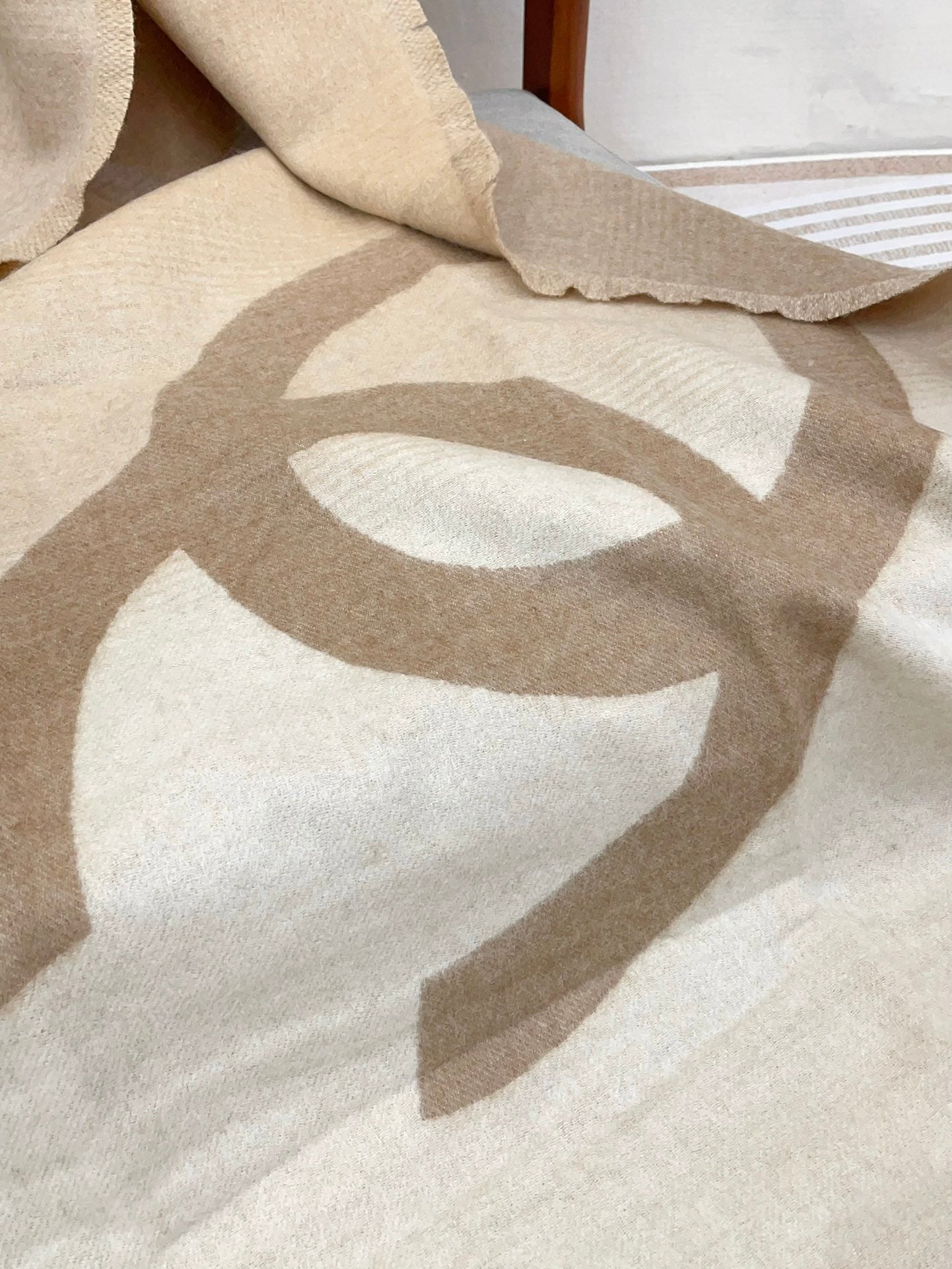 CC Scarf 200 CM In Beige Mix Brown Cashmere 402091