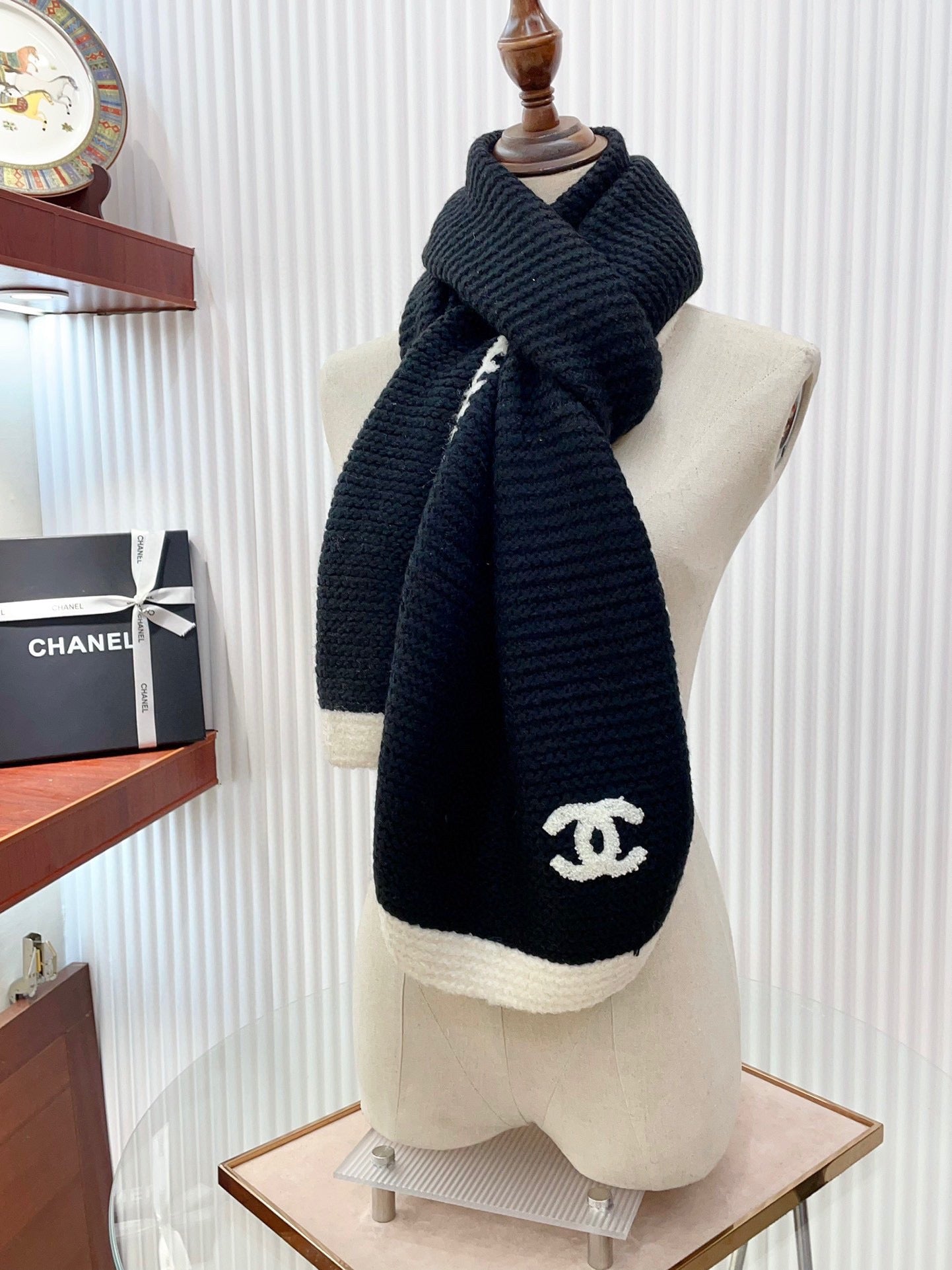 CC Scarf 200 CM In Black Cashmere 410211