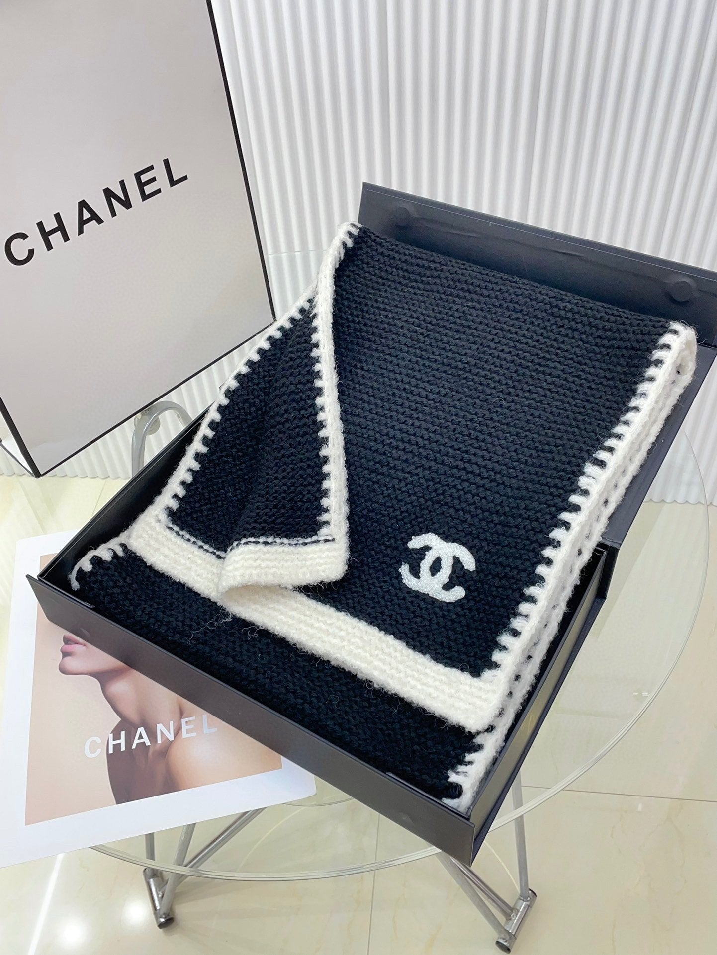 CC Scarf 200 CM In Black Cashmere 410211