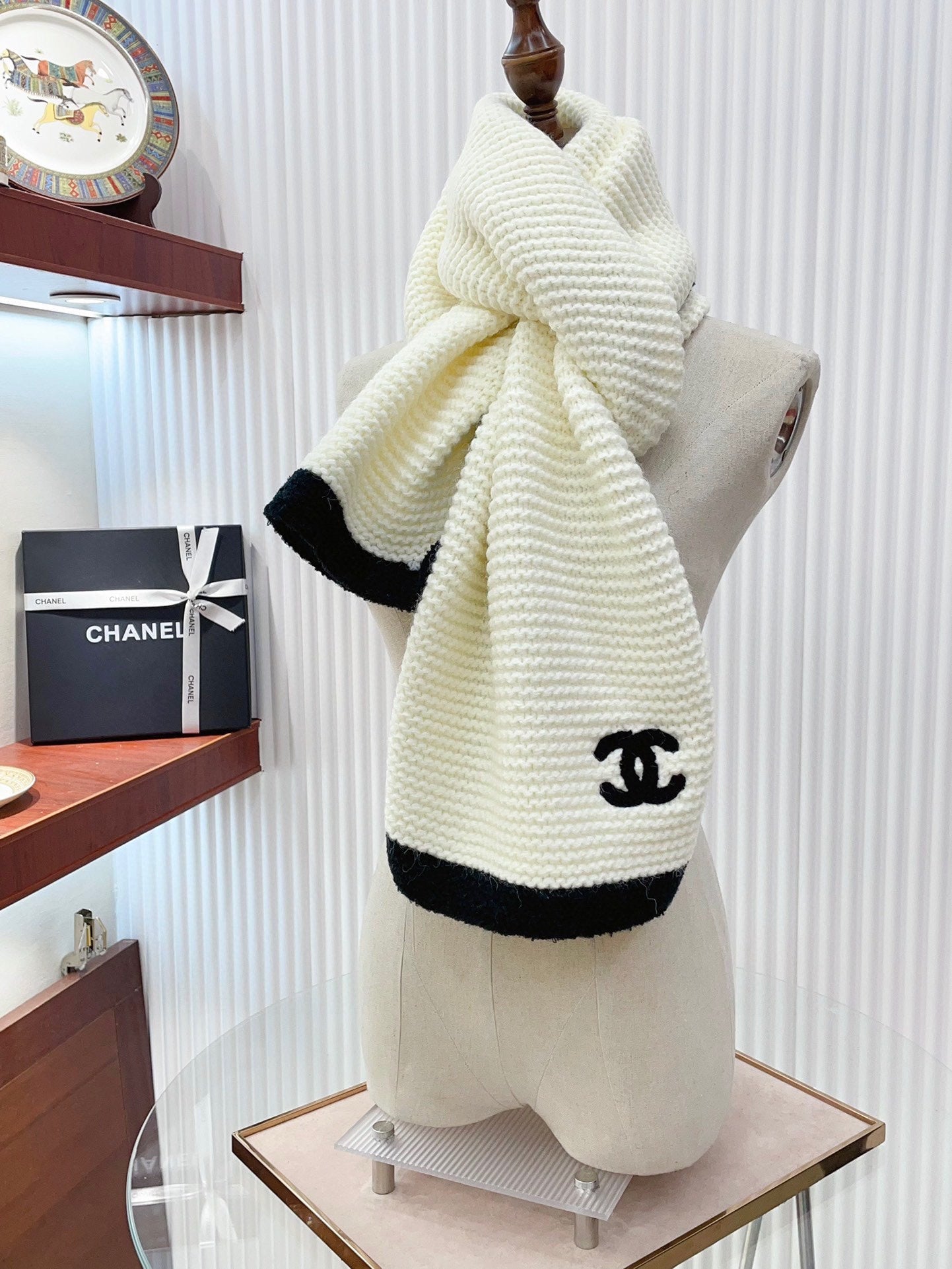 CC Scarf 200 CM In White Cashmere 410212