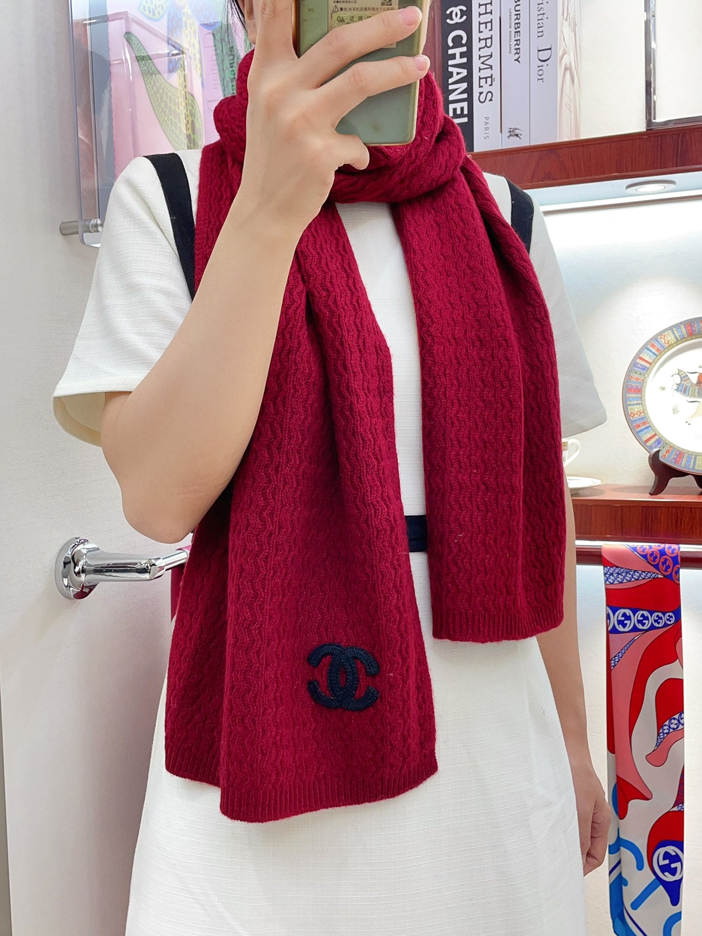 CC Scarf 180 CM In Red Wool 413762