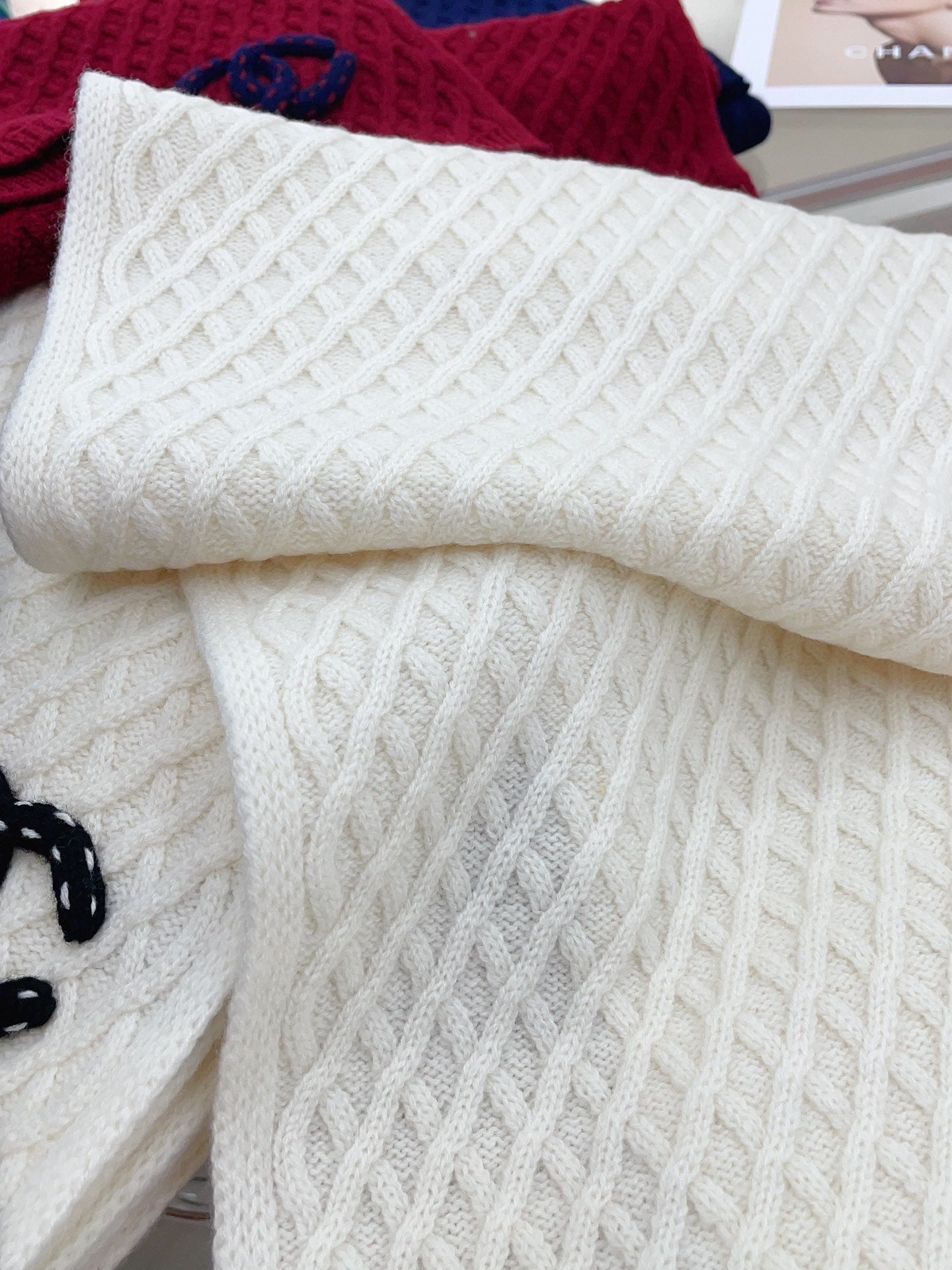 CC Scarf 170 CM In White Cashmere 421409