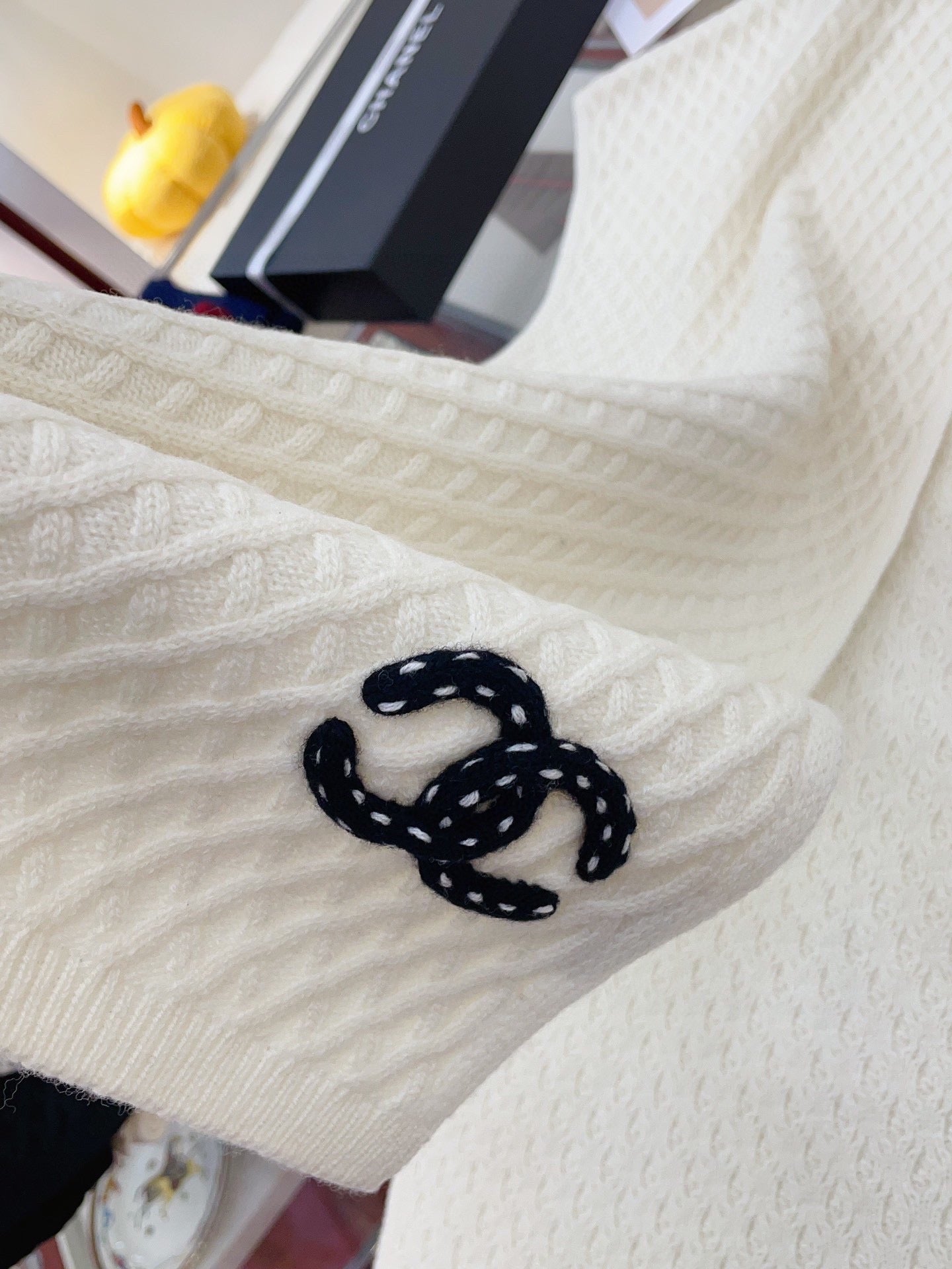 CC Scarf 170 CM In White Cashmere 421409