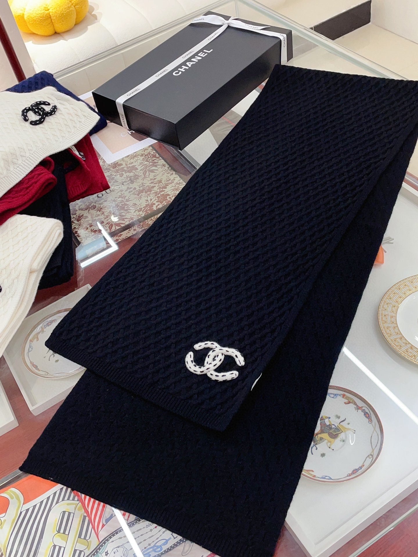 CC Scarf 170 CM In Black Cashmere 421410