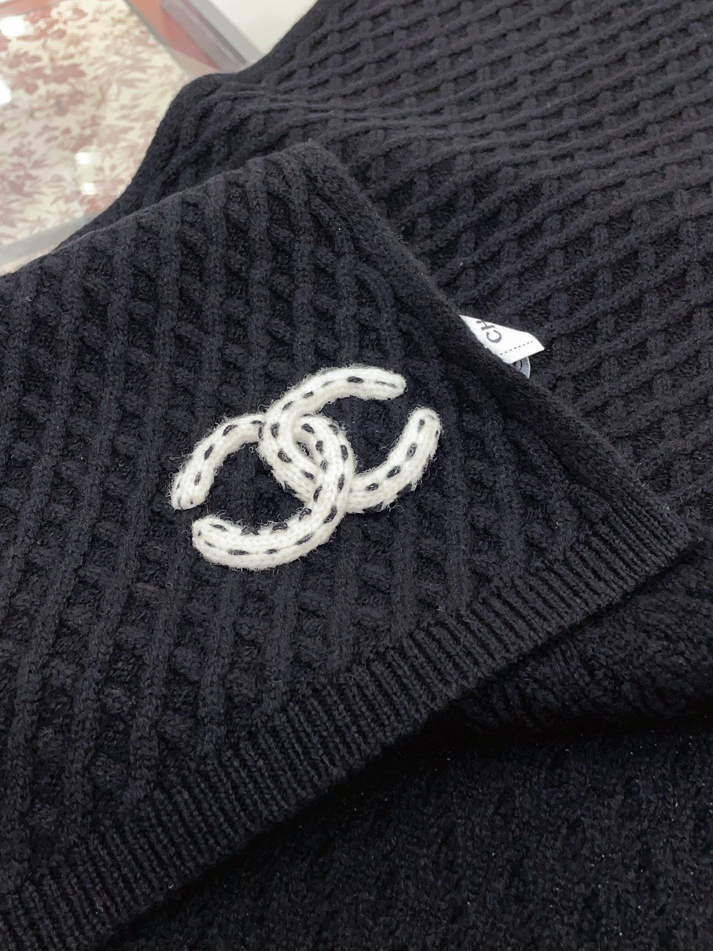 CC Scarf 170 CM In Black Cashmere 421410
