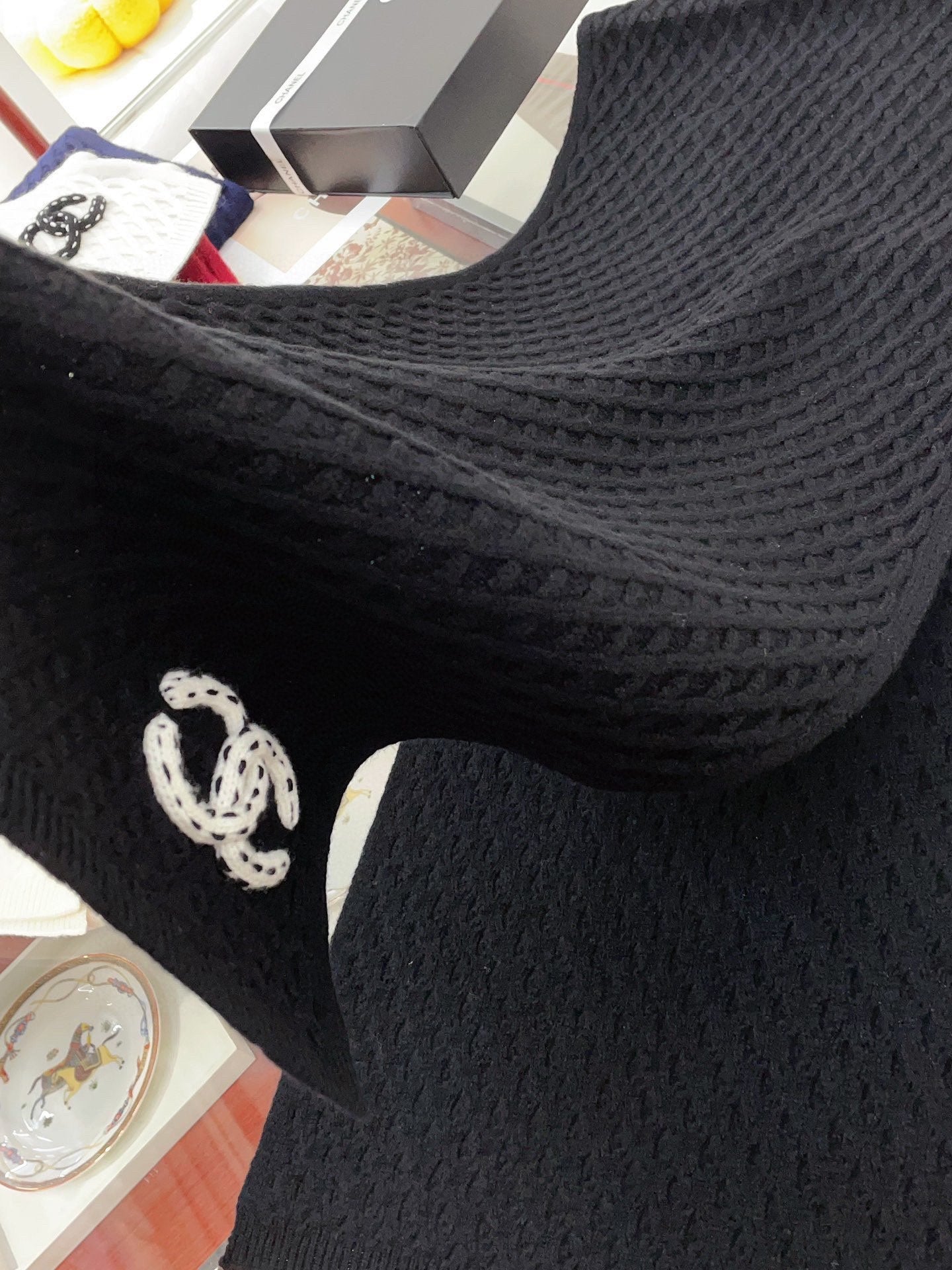 CC Scarf 170 CM In Black Cashmere 421410