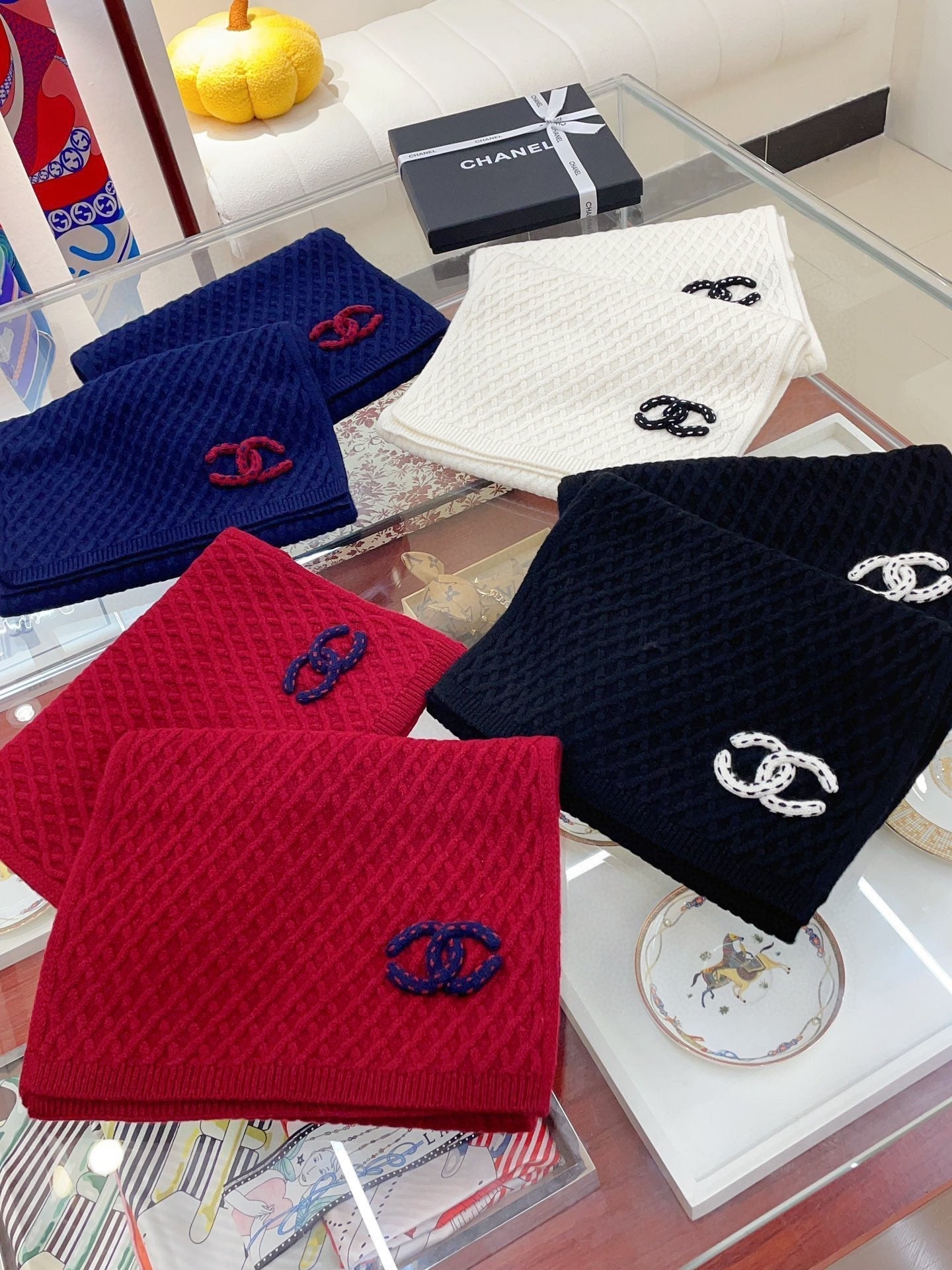 CC Scarf 170 CM In Red Cashmere 421411