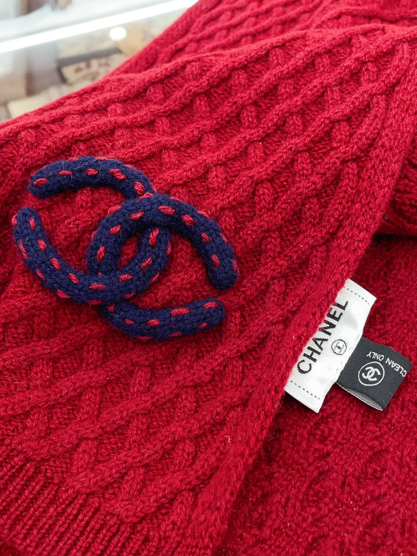 CC Scarf 170 CM In Red Cashmere 421411