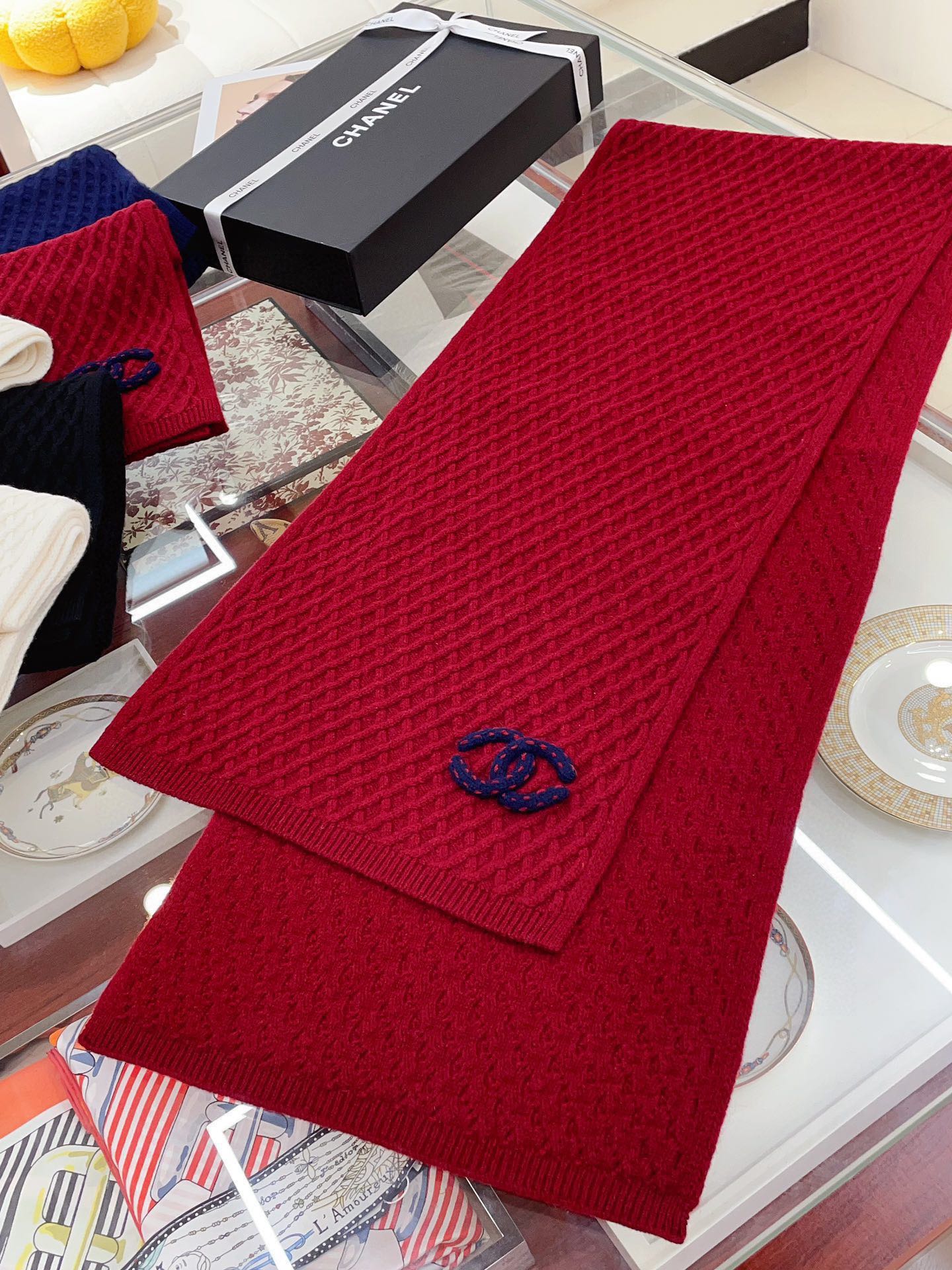 CC Scarf 170 CM In Red Cashmere 421411