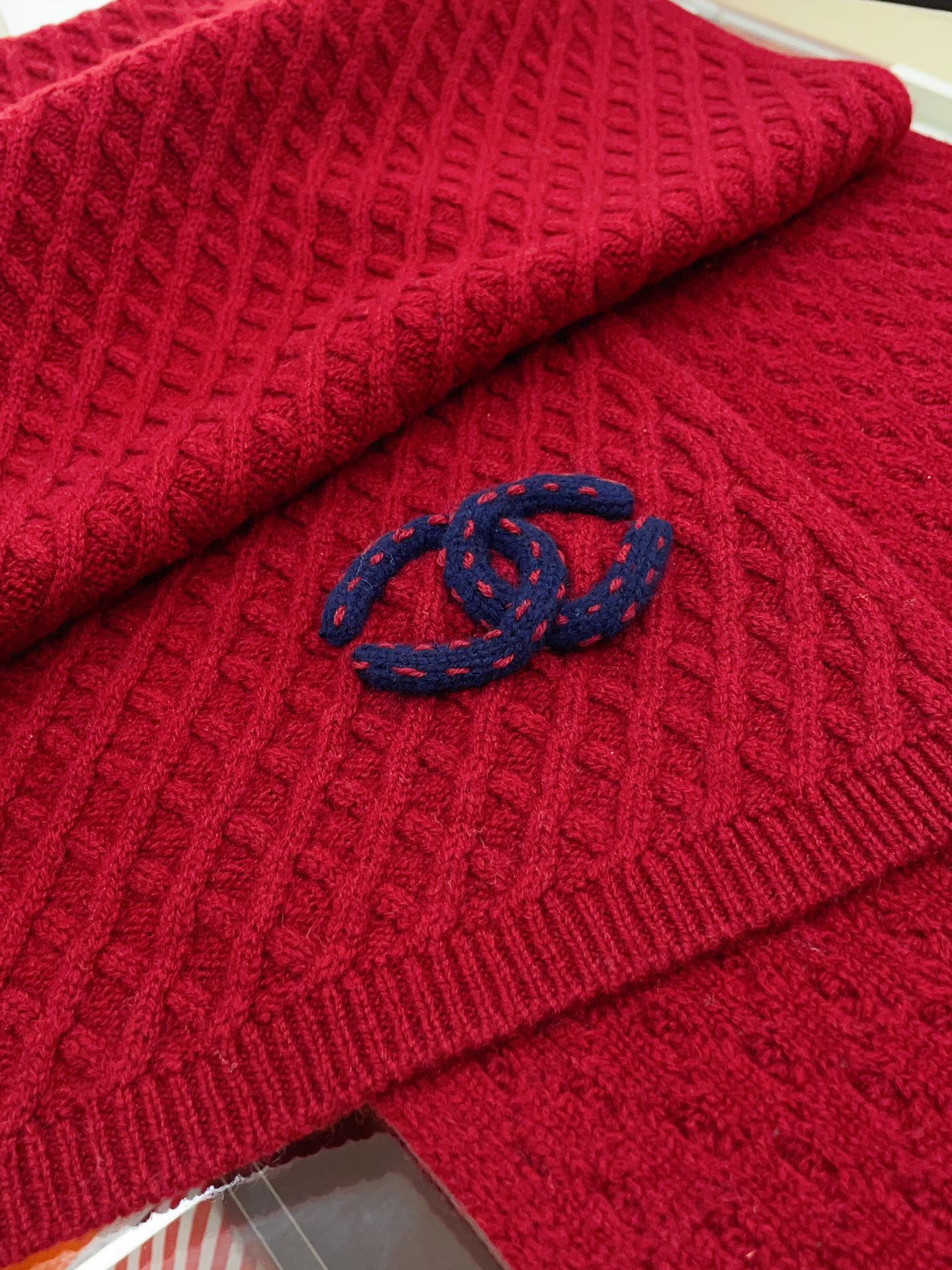 CC Scarf 170 CM In Red Cashmere 421411