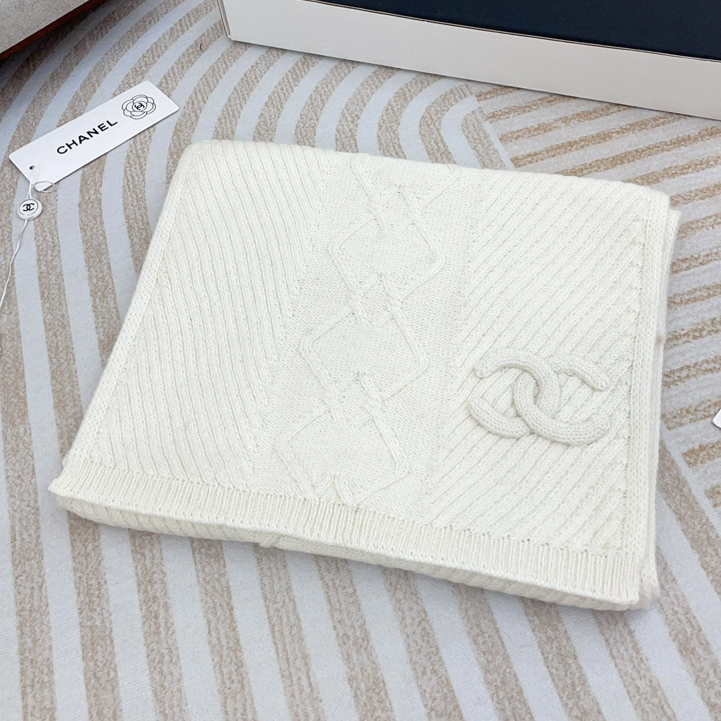 CC Scarf 180 CM In White Wool 422765