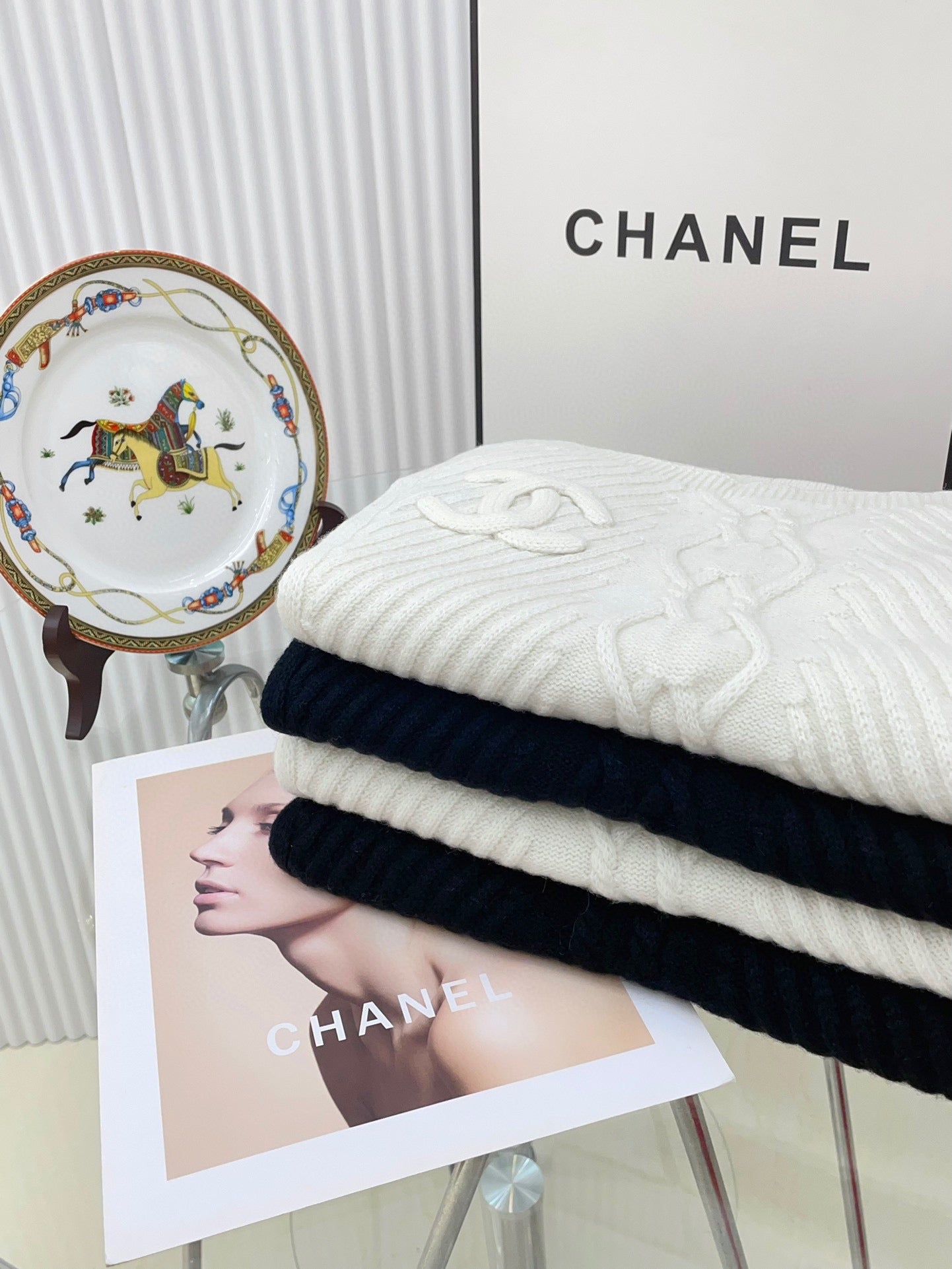 CC Scarf 180 CM In White Wool 422765