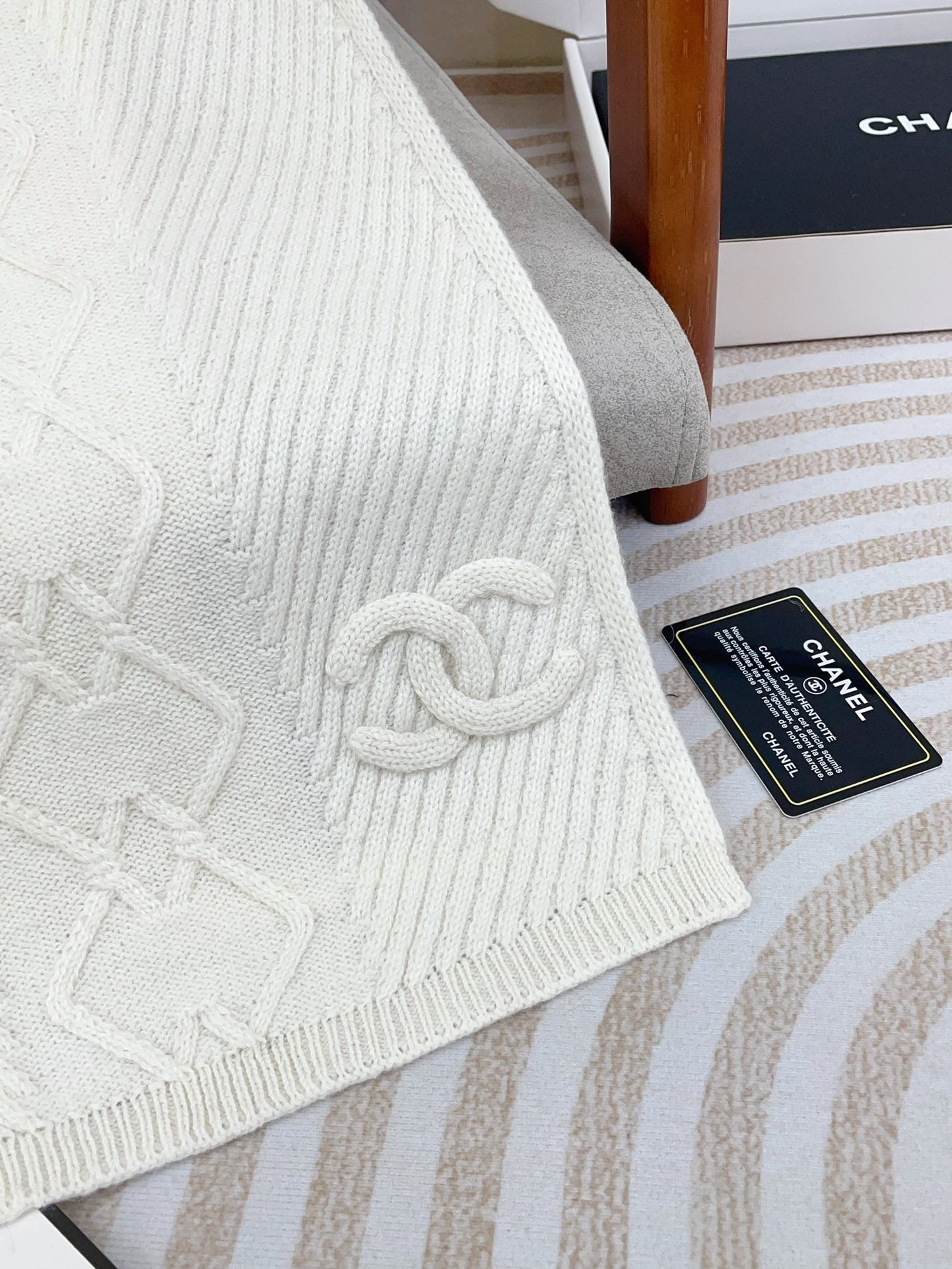 CC Scarf 180 CM In White Wool 422765