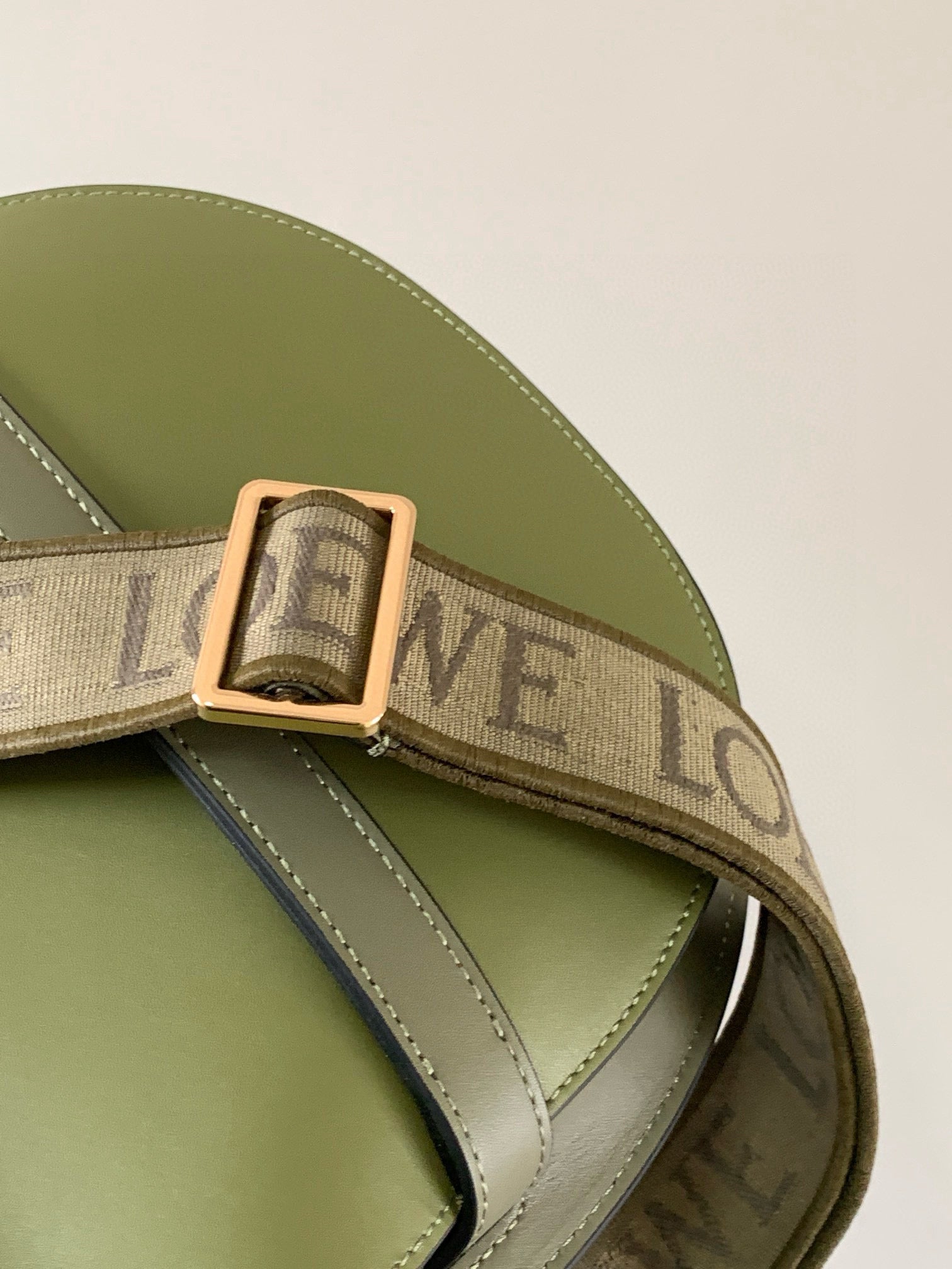Loewe Saddle Bag 21 Light Sage Green Leather 280426