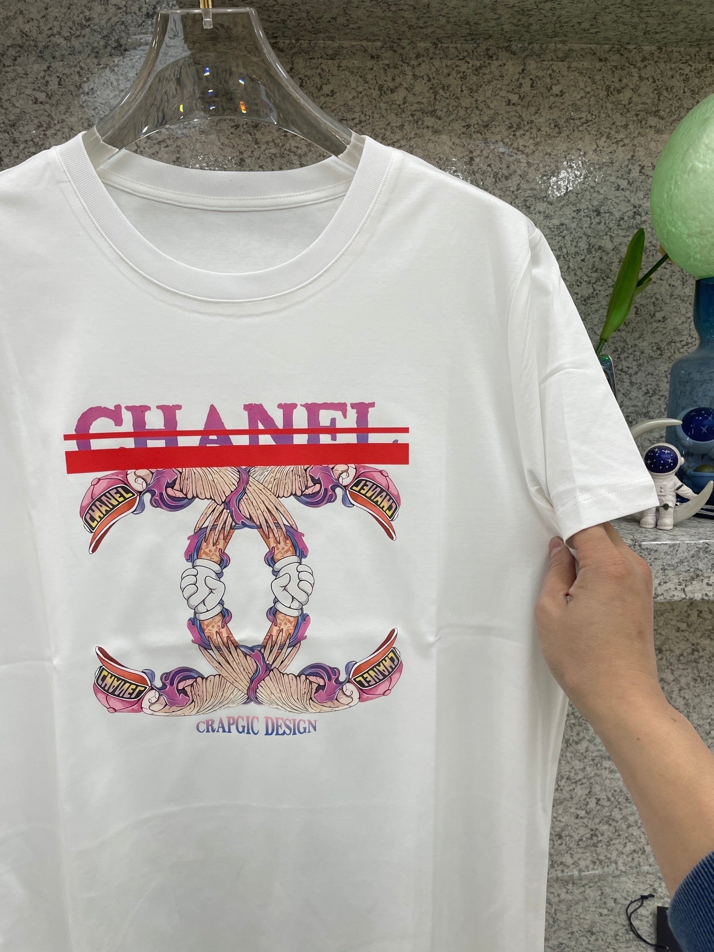 CC 2026 Short-Sleeve T-Shirt Pink Beige Cotton 472260