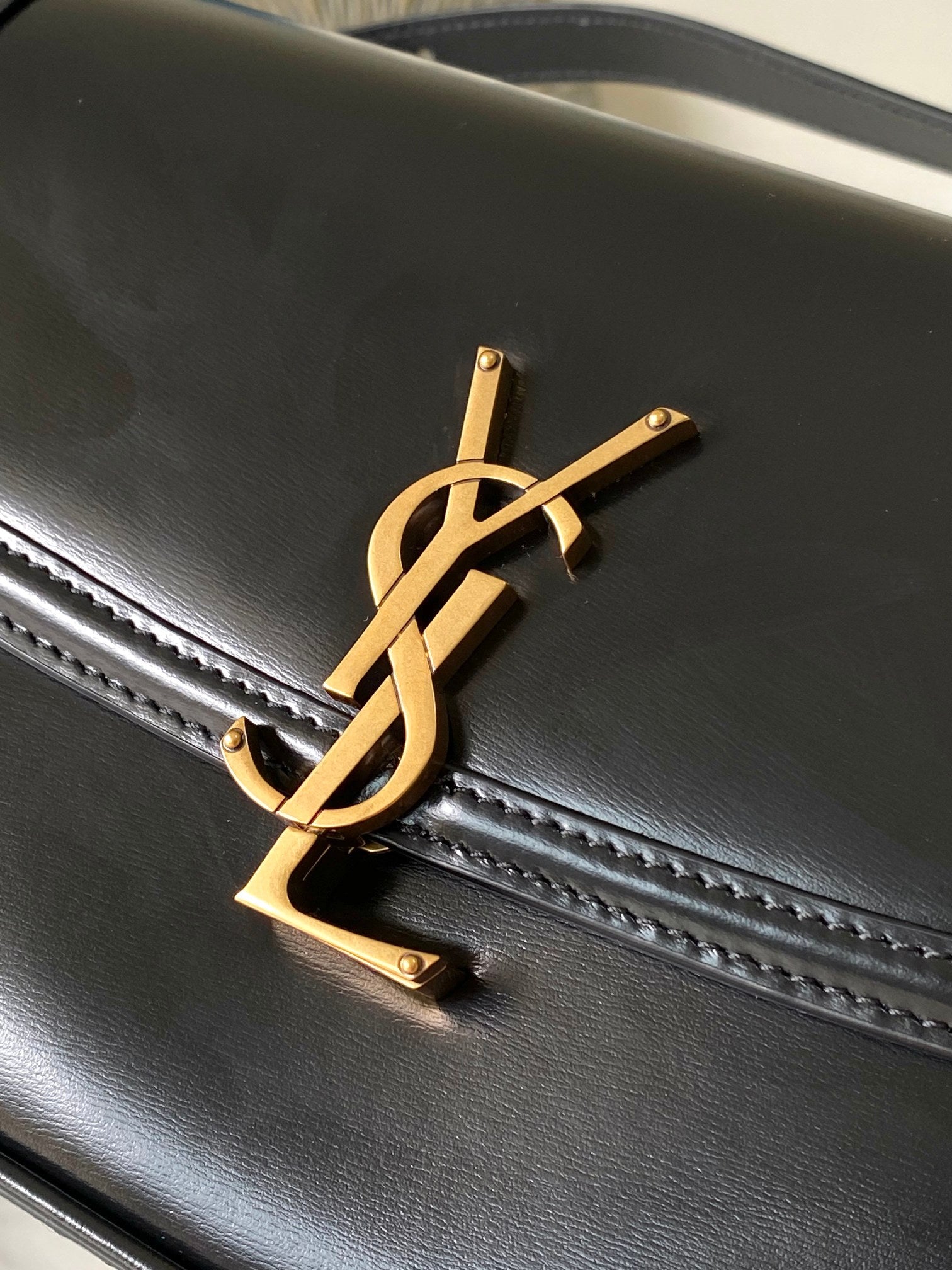 YSL 2026 Saint Laurent Solferino Box Shoulder Bag 24.5cm Calfskin