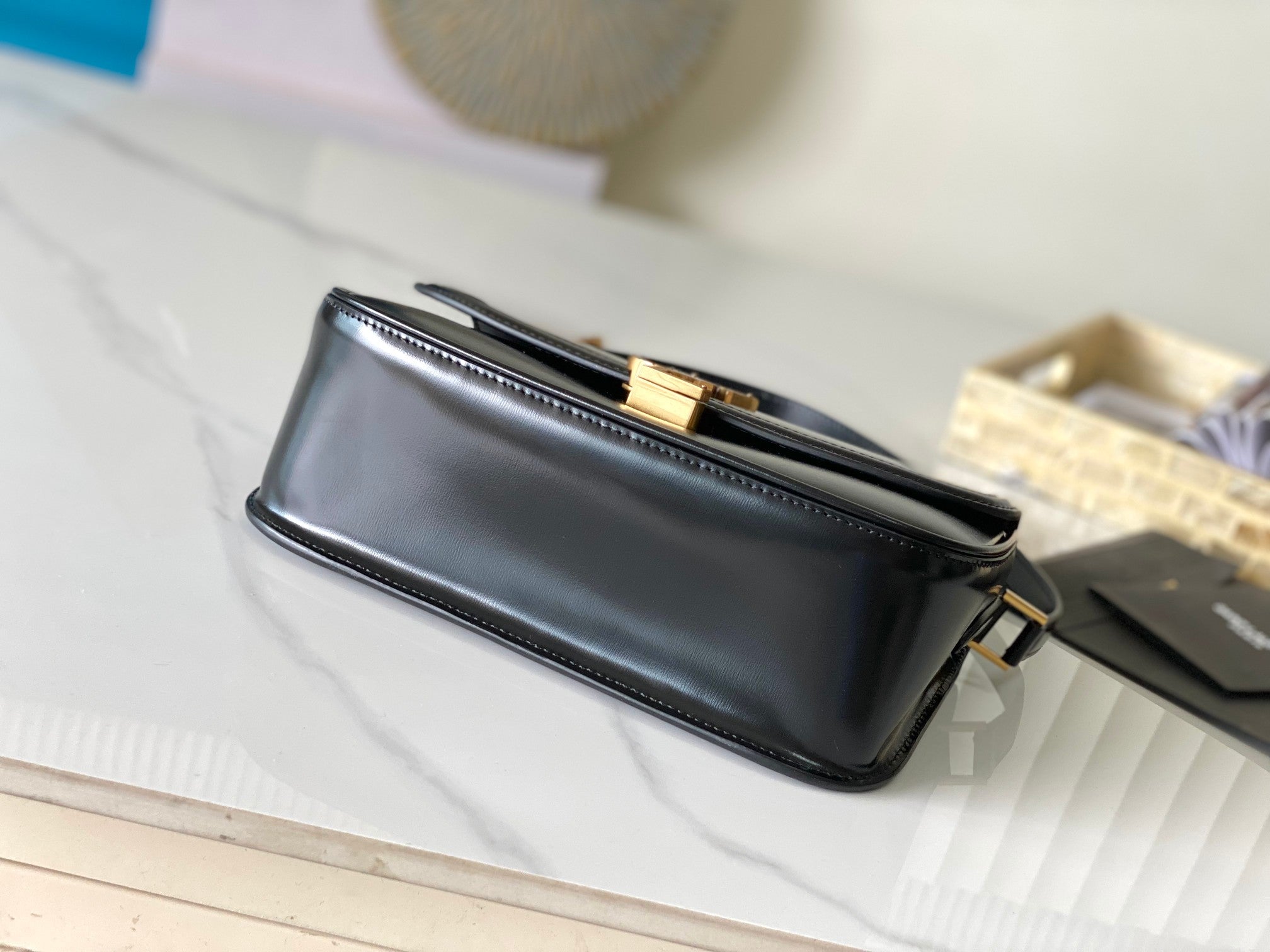 YSL 2026 Saint Laurent Solferino Box Shoulder Bag 24.5cm Calfskin