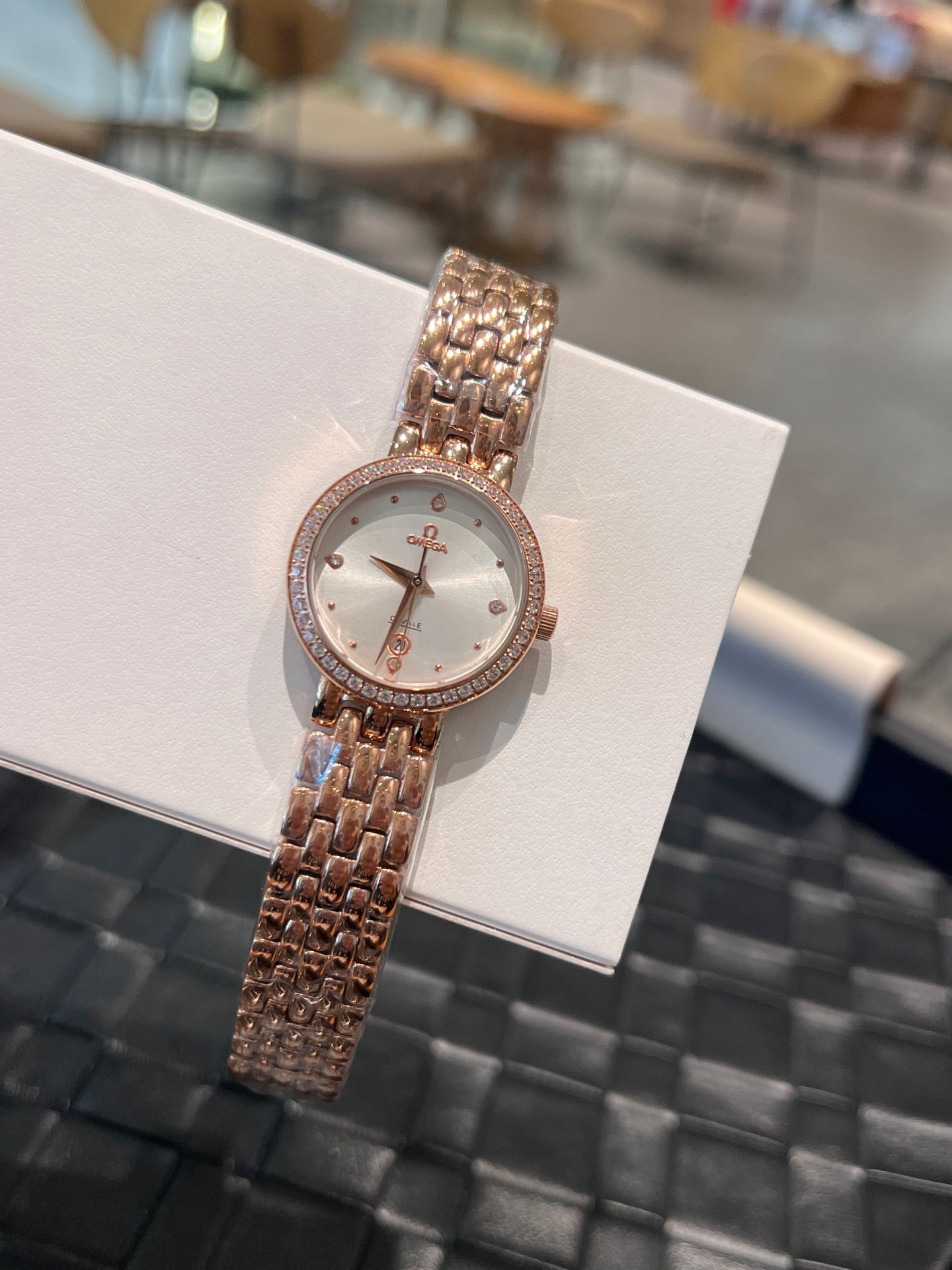 Omega De Ville Prestige 'Diamond' 28mm Watch