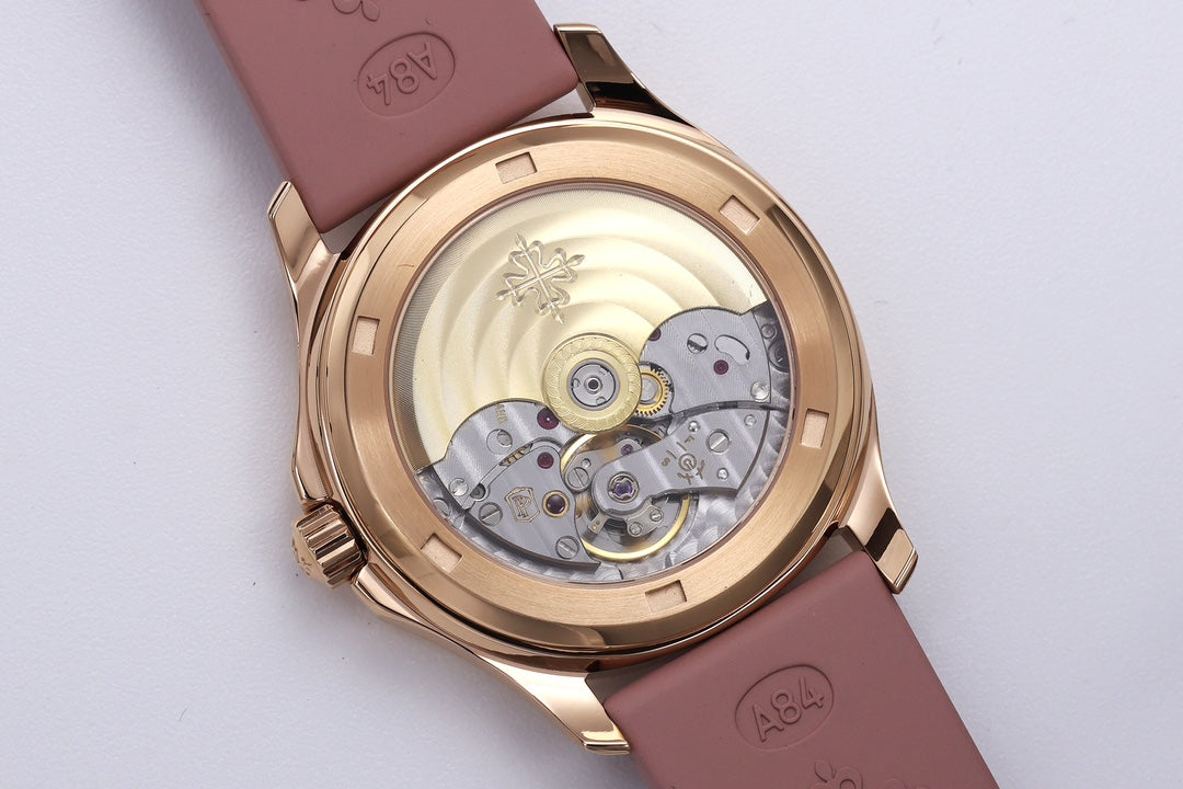 Patek Philippe Aquanaut Luce 35.6mm Rose Gold Case Pink Rubber Strap