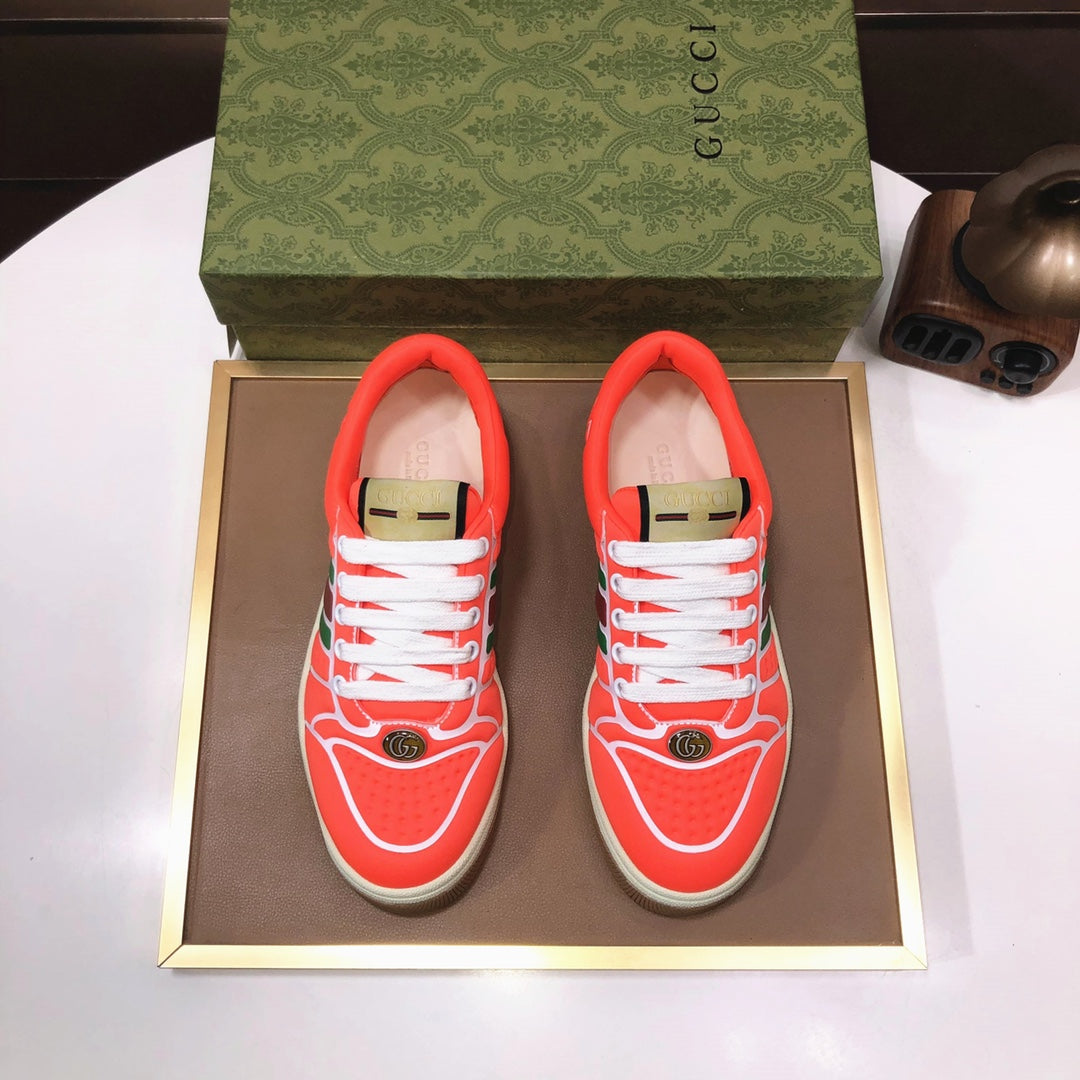 GG Men's Screener Sneaker Burnt Orange Calfskin 481131