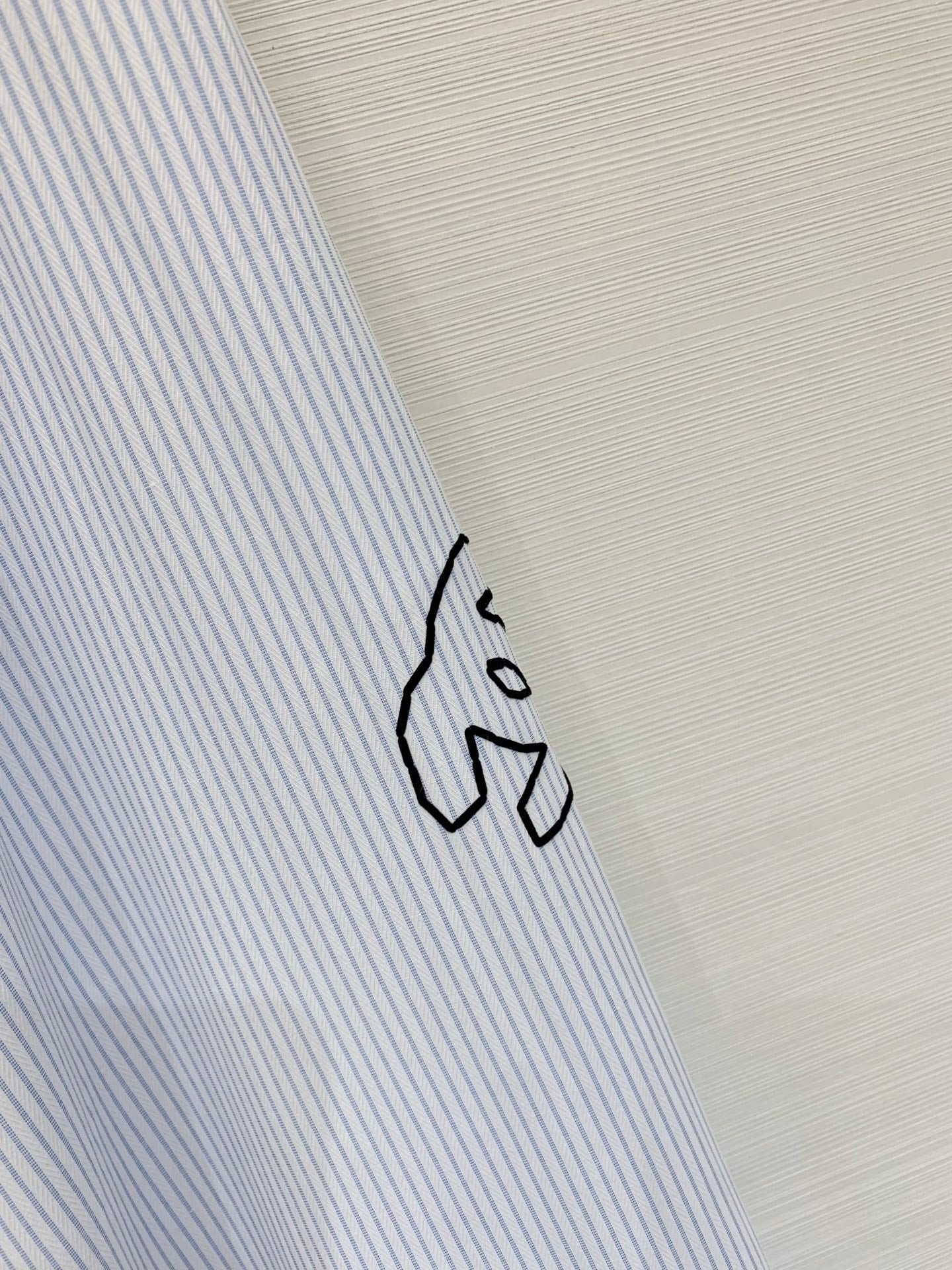 Chanel 2026 Striped Lace-trimmed Trouser Light Blue Cotton
