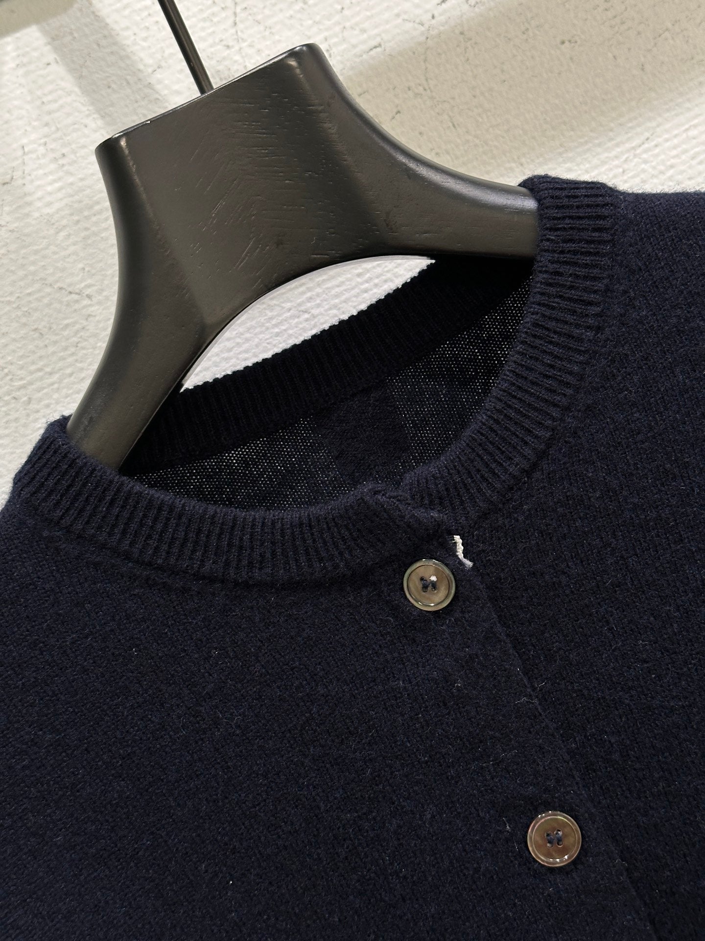 Miumiu 2026 Horse Cardigan Navy Blue Wool