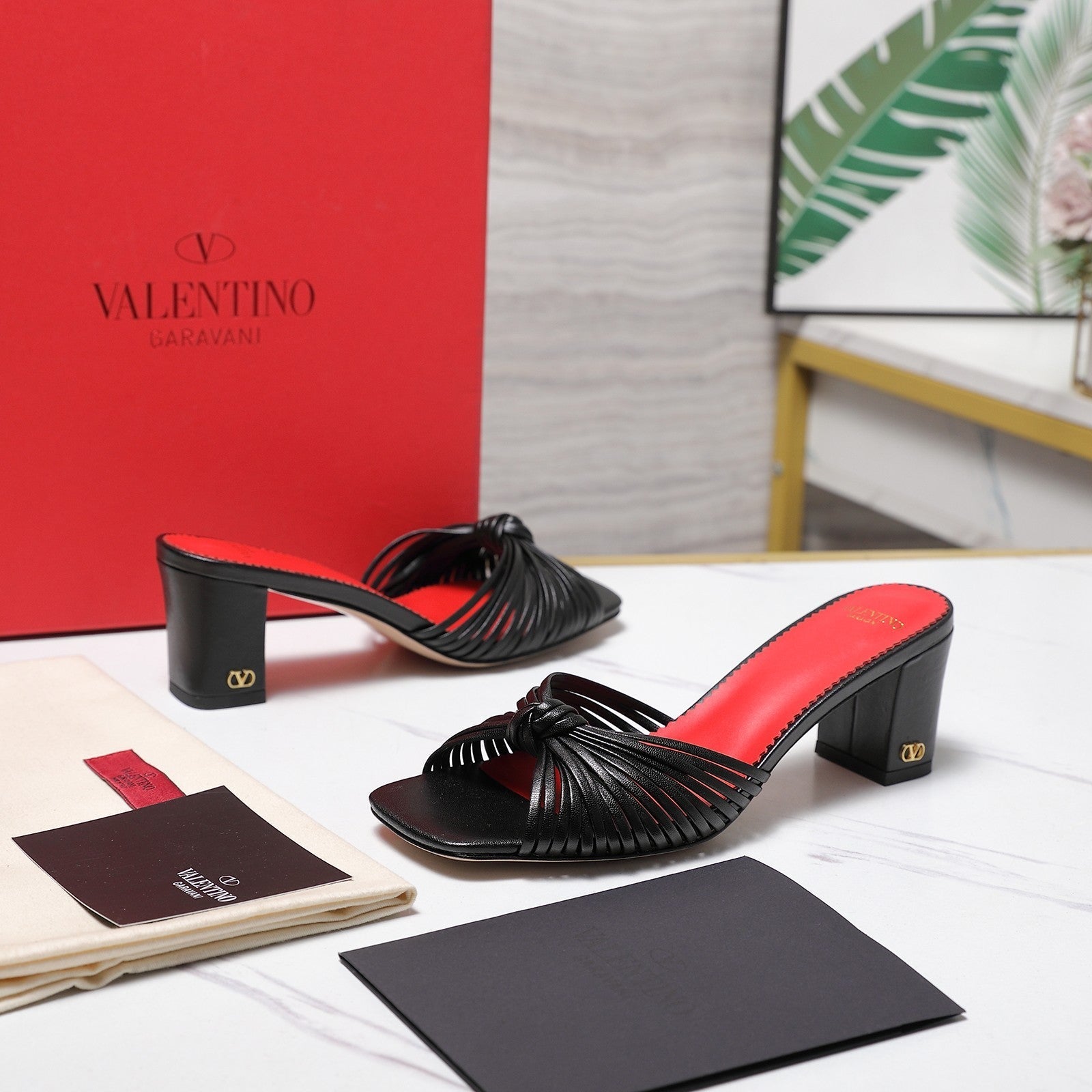 Valentino 2026 Garavani Annet Calfskin Slide Sandals 60mm 864485