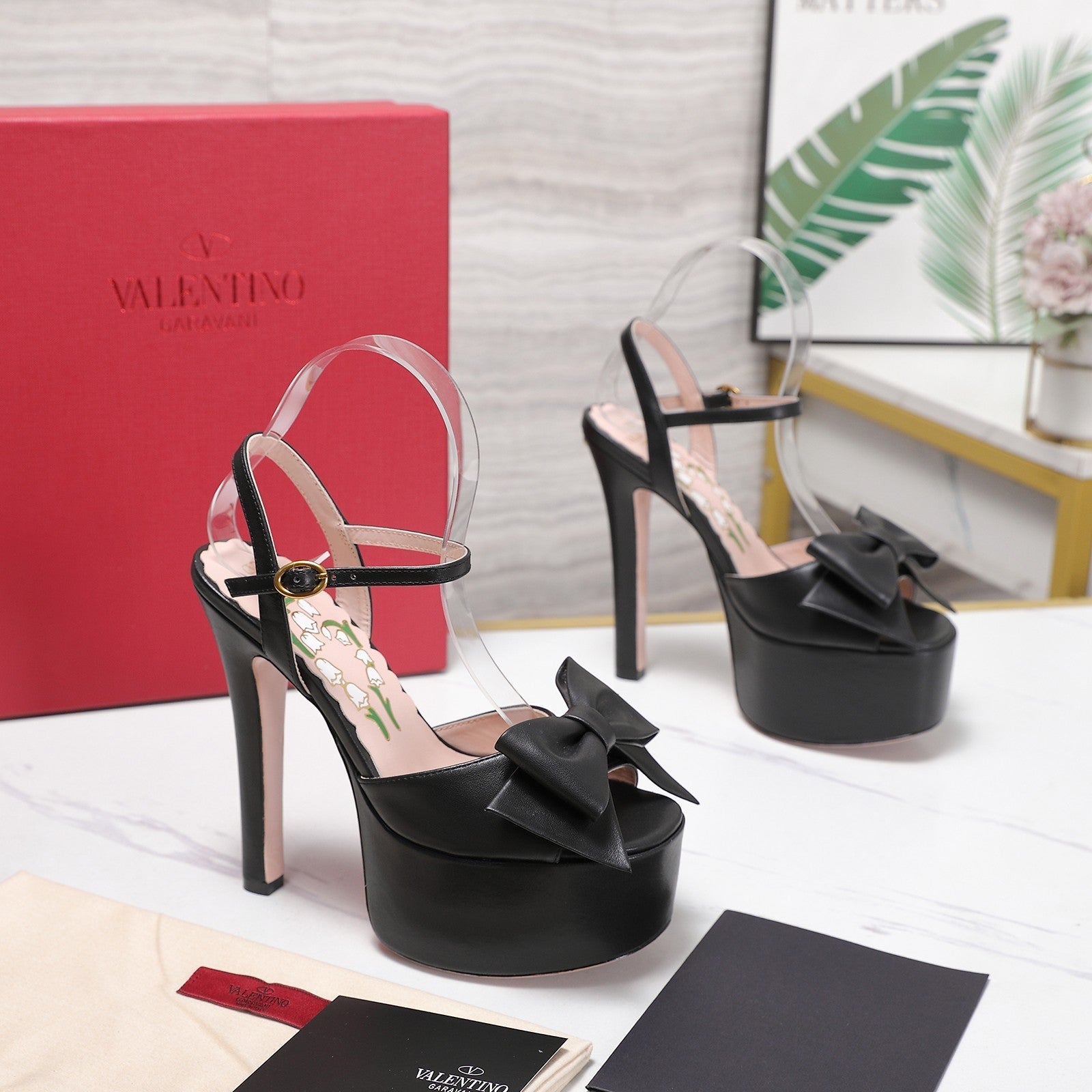 Valentino 2026 Bowow Platform 155mm Sandals Calfskin 864557