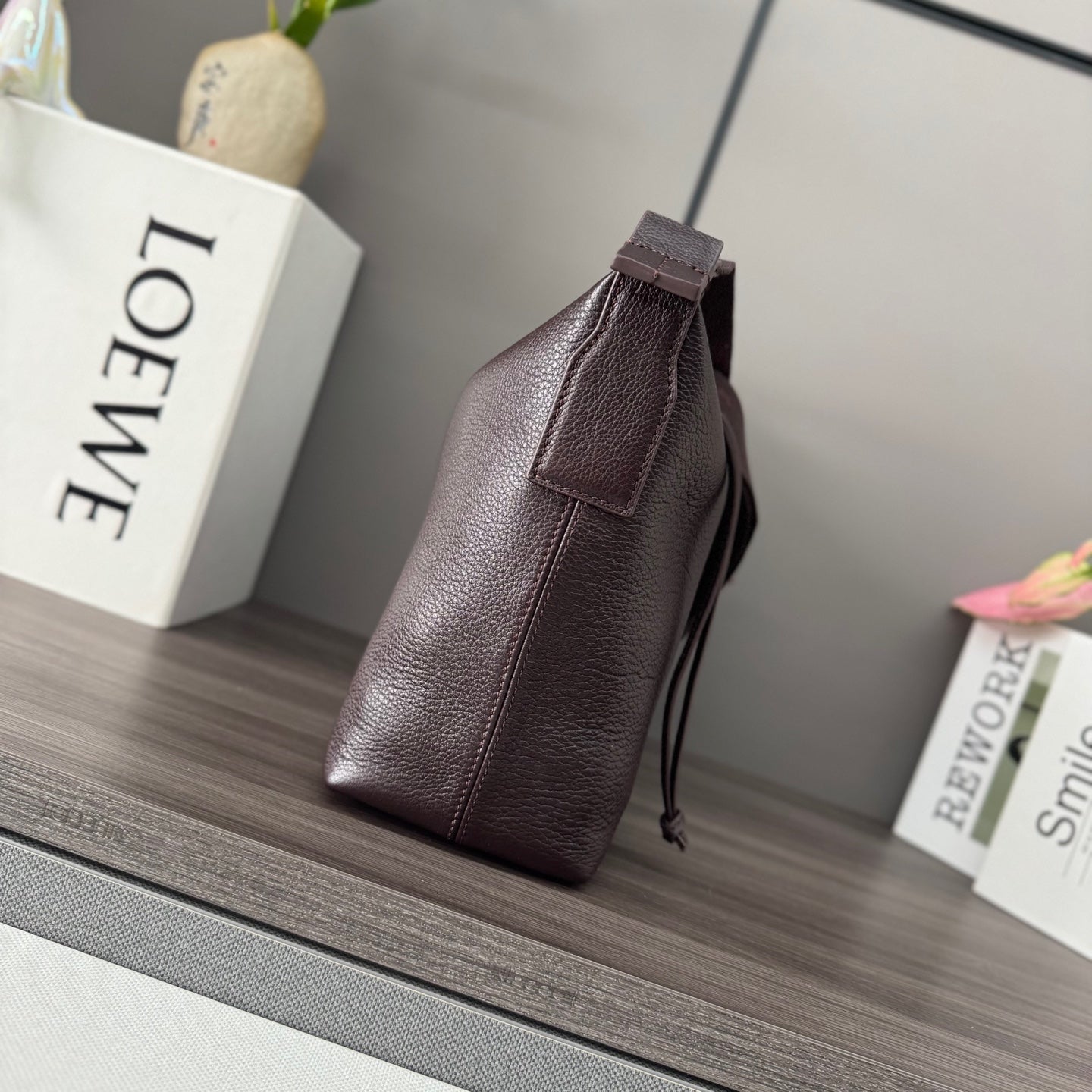 Loewe Small Cubi Crossbody Bag 29 Dark Burgundy Calfskin 280607