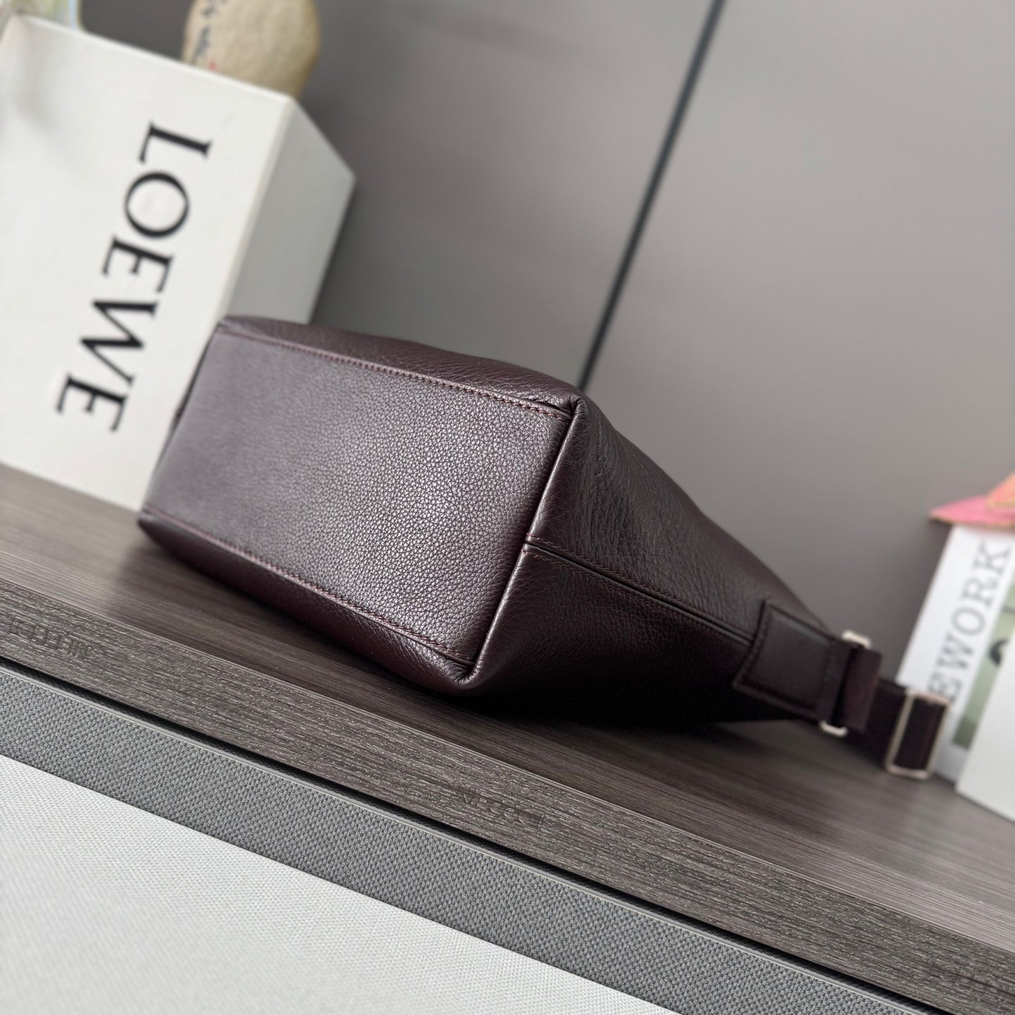 Loewe Small Cubi Crossbody Bag 29 Dark Burgundy Calfskin 280607