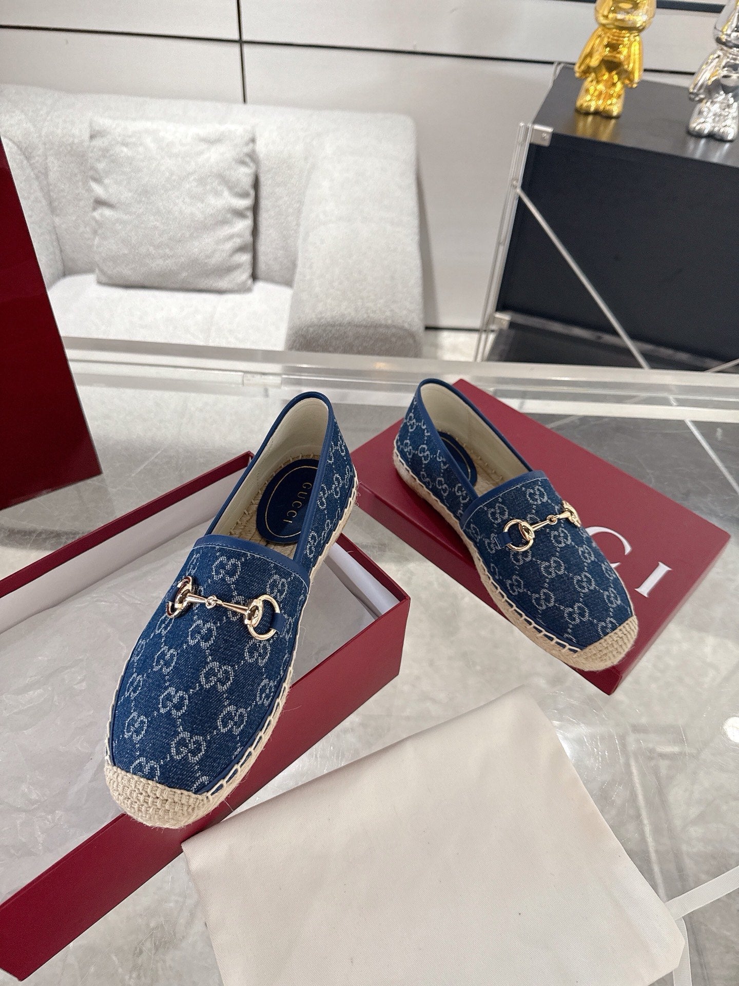 GC 2025 Espadrille With Horsebit Blue Canvas 292463