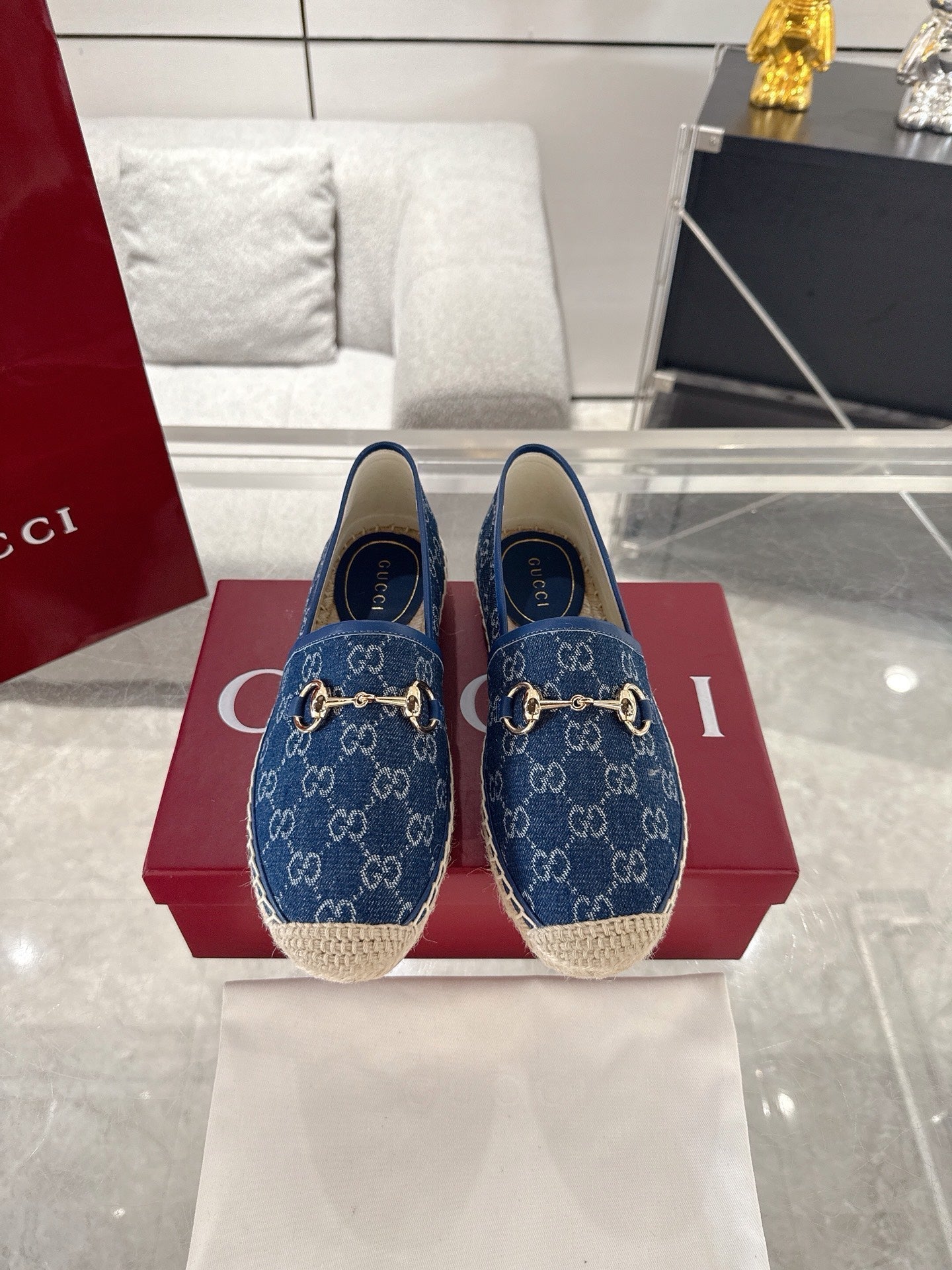 GC 2025 Espadrille With Horsebit Blue Canvas 292463