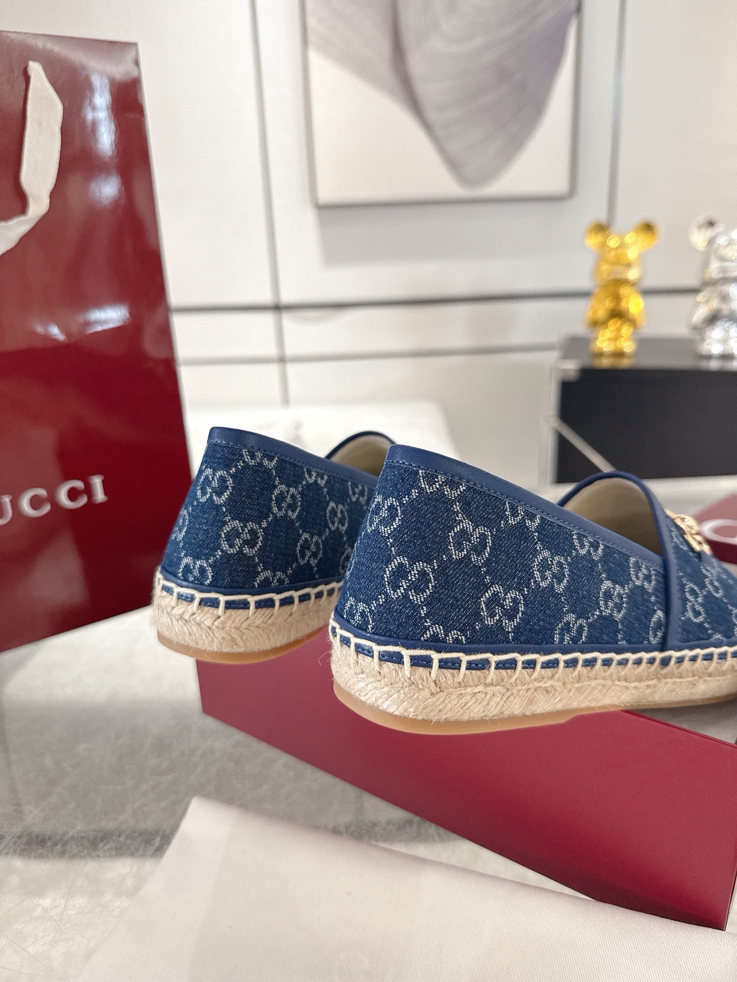 GC 2025 Espadrille With Horsebit Blue Canvas 292463