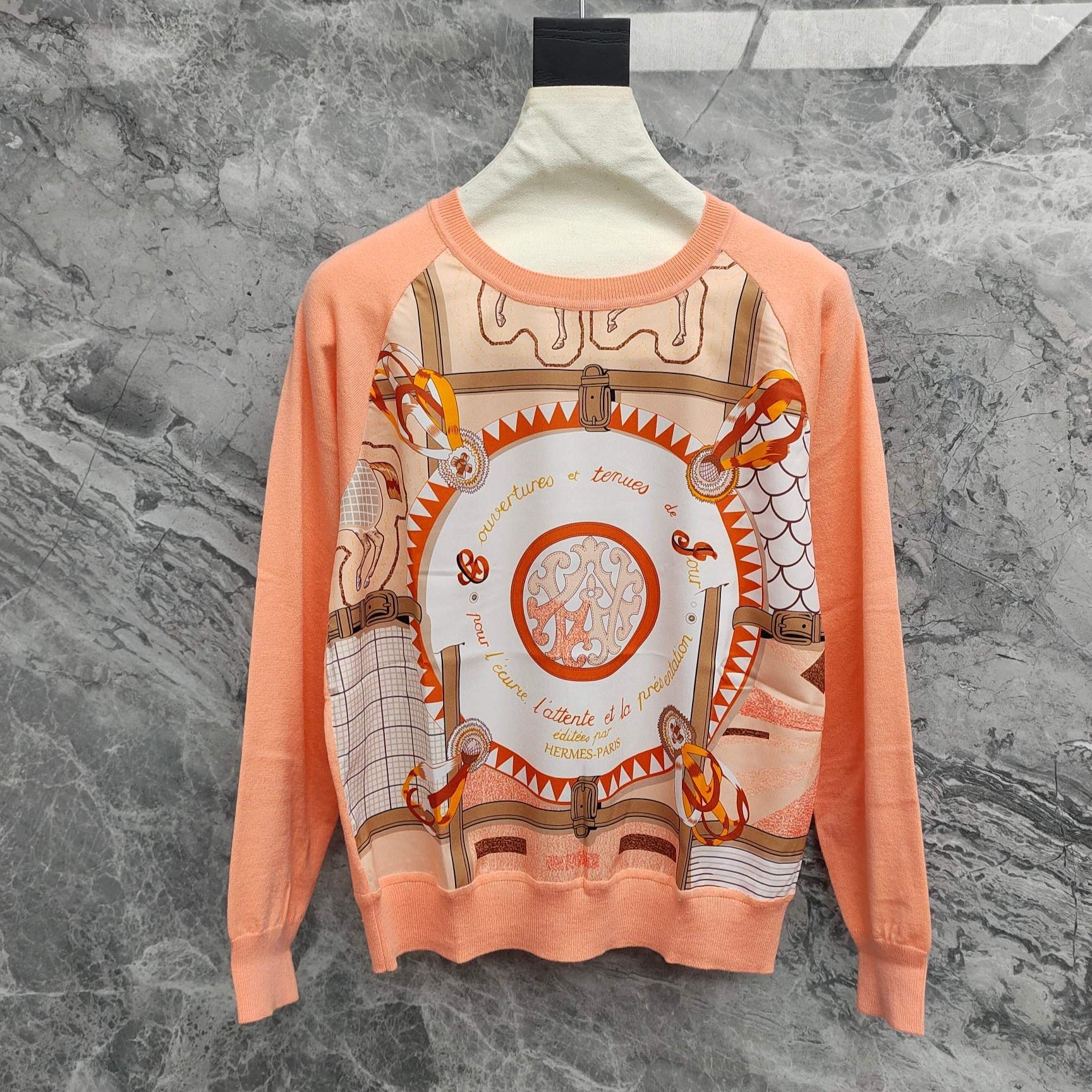 HM 25 Sweater Peach Orange Wool 89215