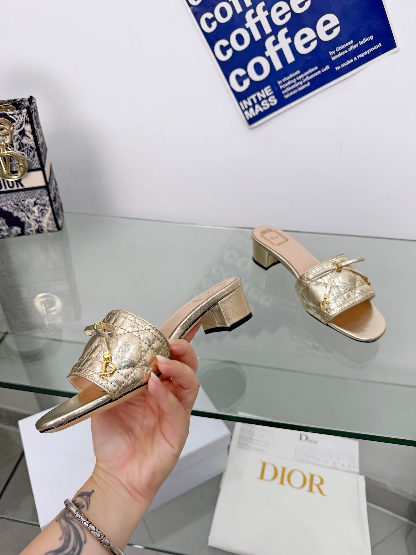 Dior 2026 Sandal 45mm Metallic Leather 844877