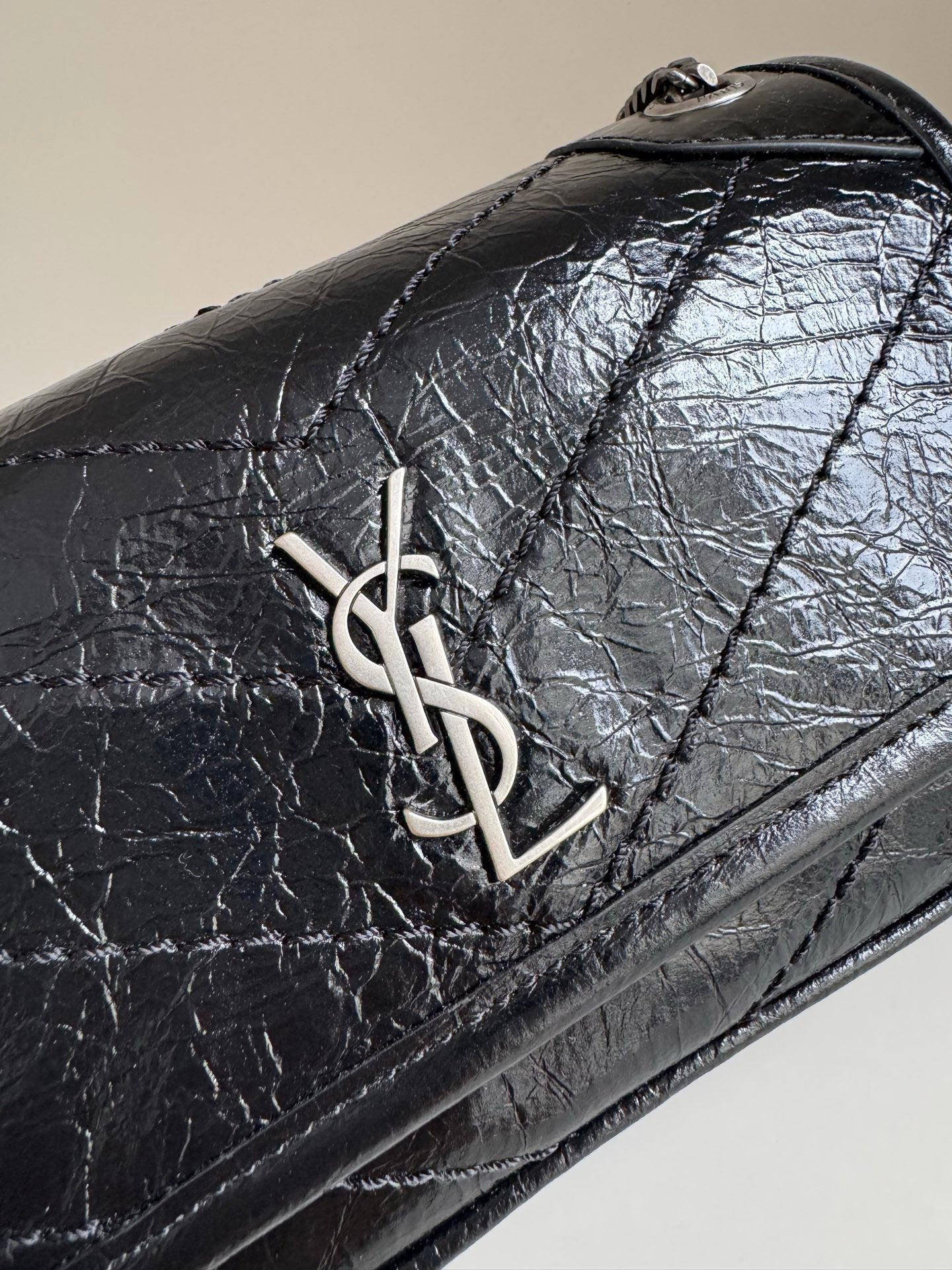 YSL 2026 Saint Laurent Niki Baby Bag 18cm Black Calfskin