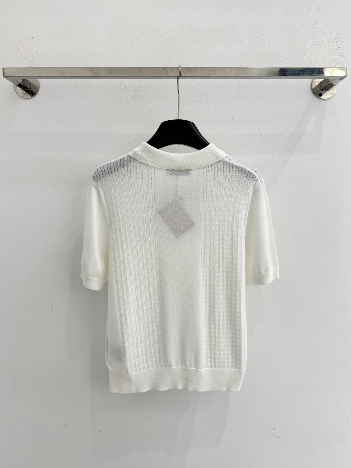 Miumiu 2026 Short-sleeved Top With Bow Wool 179456