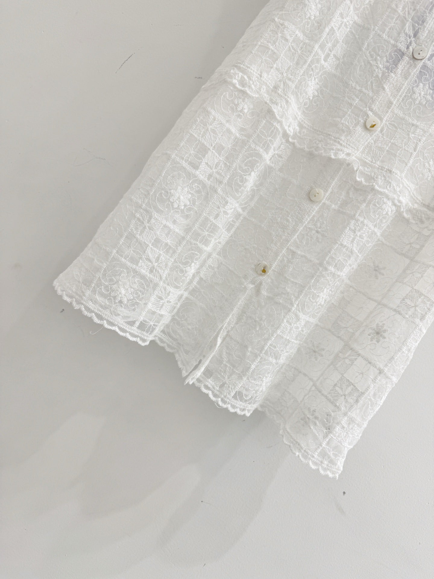 Chanel 2026 Lace Sleeveless Vest White Cotton 294458