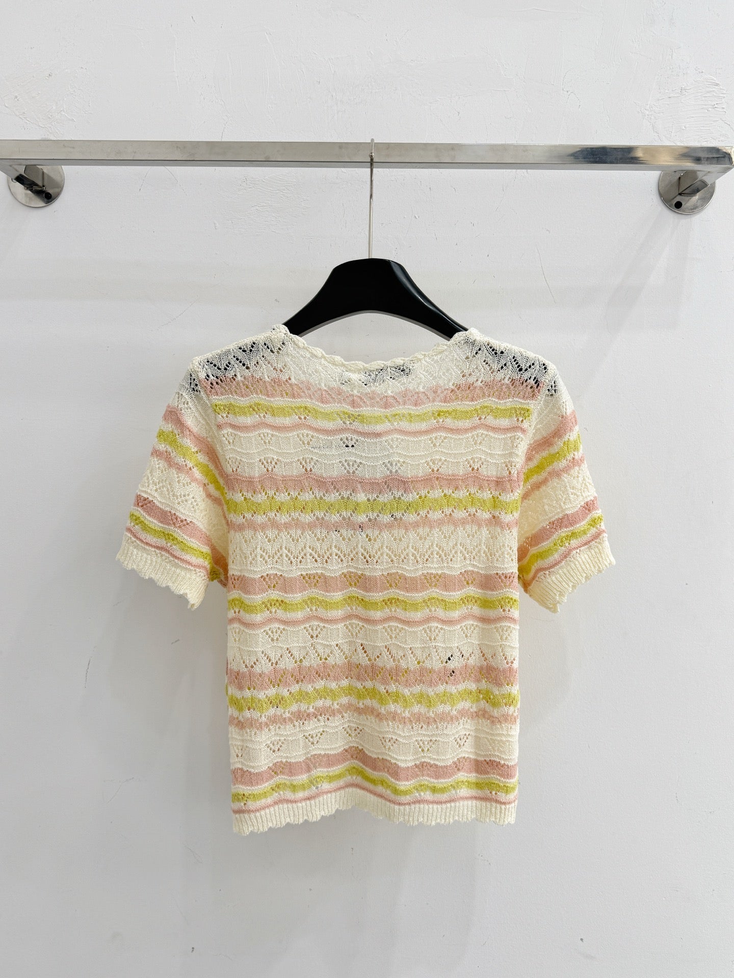 Dior 2026 Hollow-out Striped Knit Cardigan Wool 341209