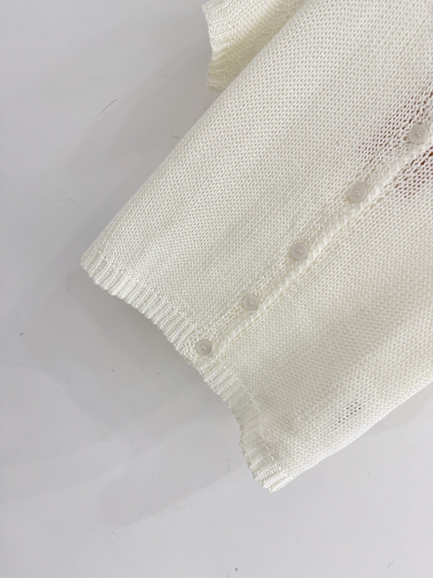 Miumiu 2026 Short Knit Cardigan White Wool 396496