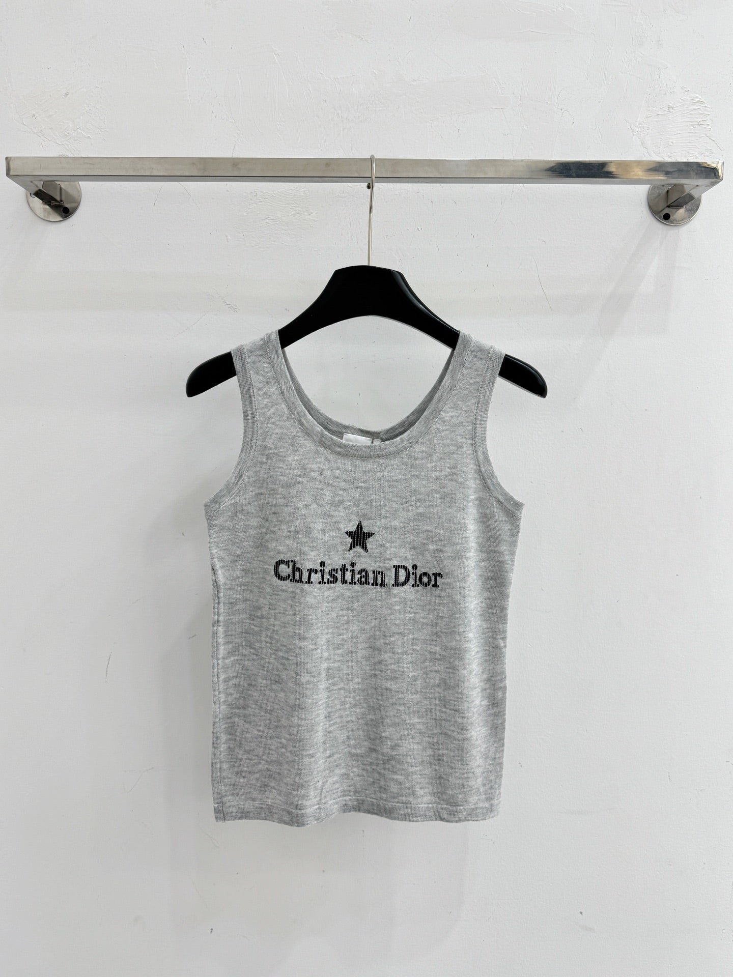 Dior 2026 Letter Star Slim Fit Knit Vest Wool 516712