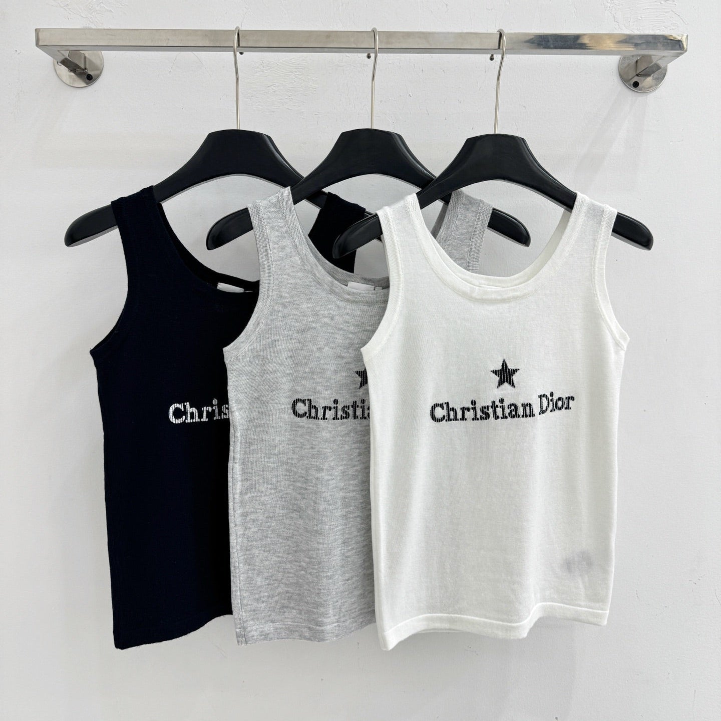 Dior 2026 Letter Star Slim Fit Knit Vest Wool 516712