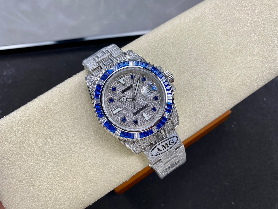 Rolex Submariner Date Blue Full Diamond
