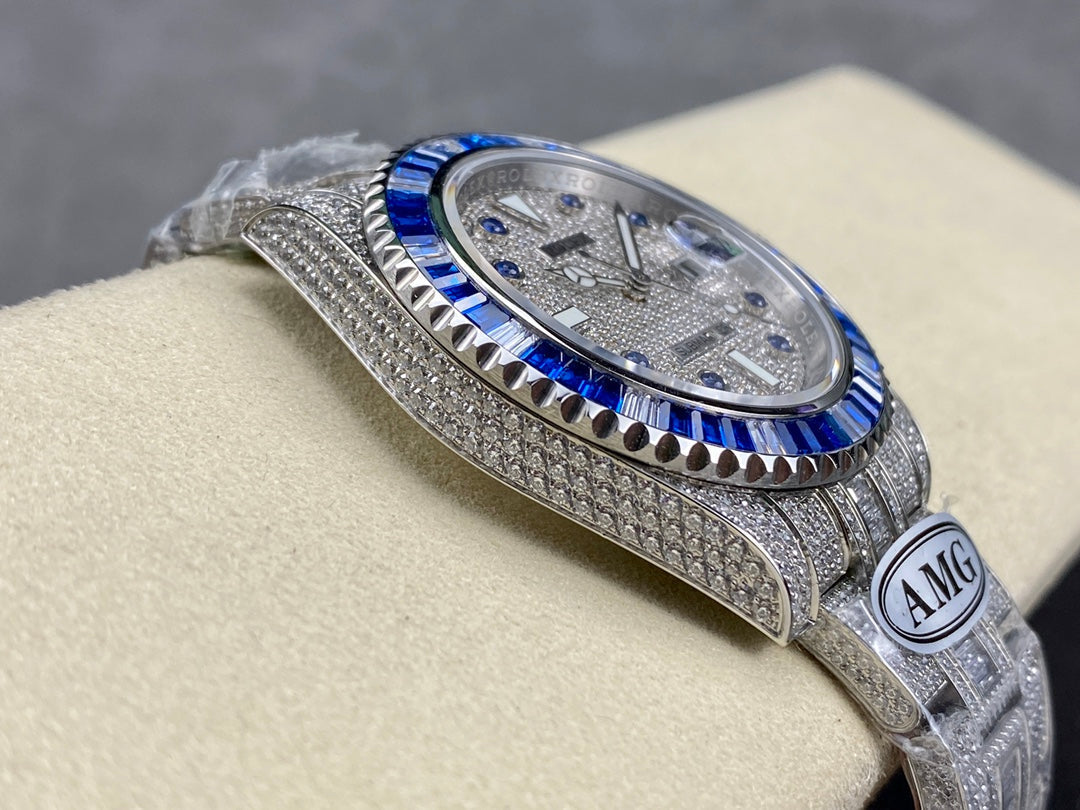 Rolex Submariner Date Blue Full Diamond