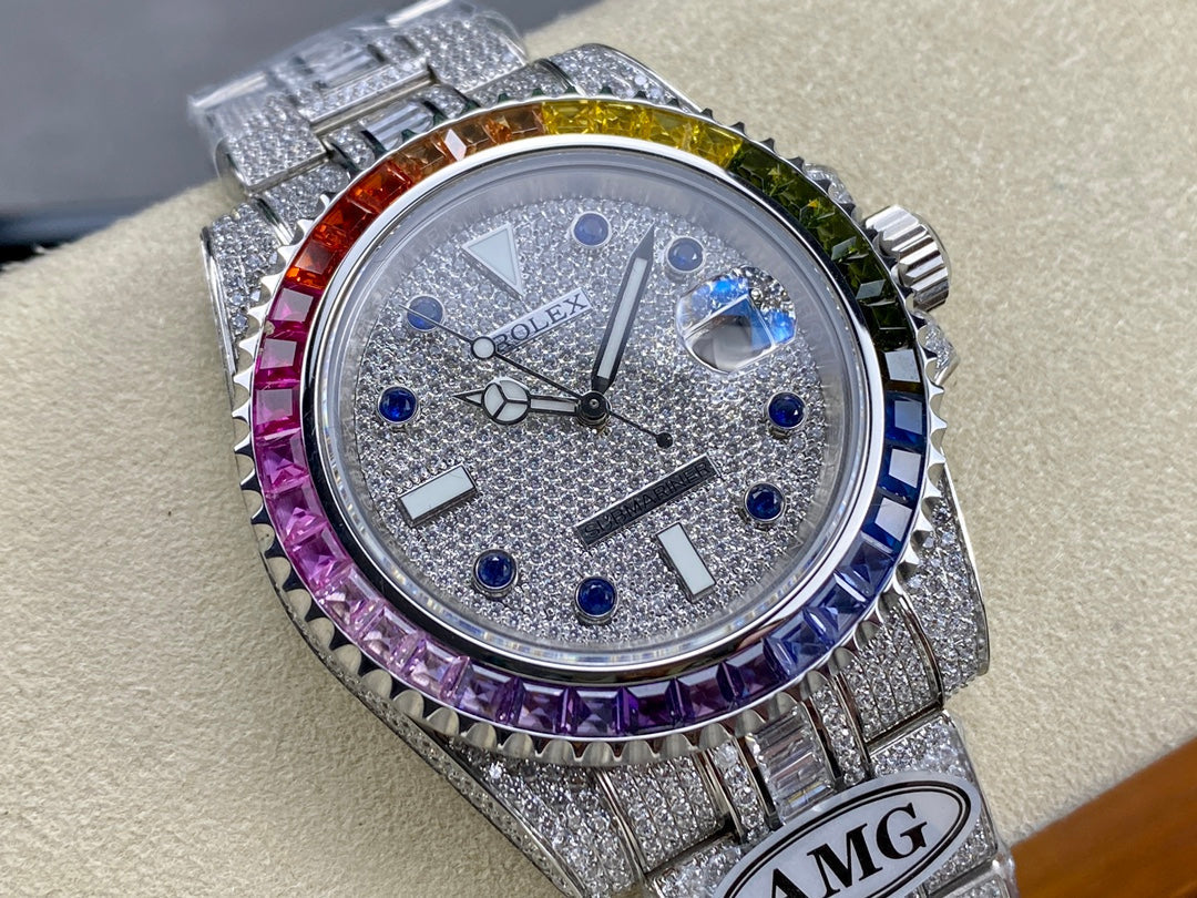 Rolex Submariner Date Rainbow Full Diamond