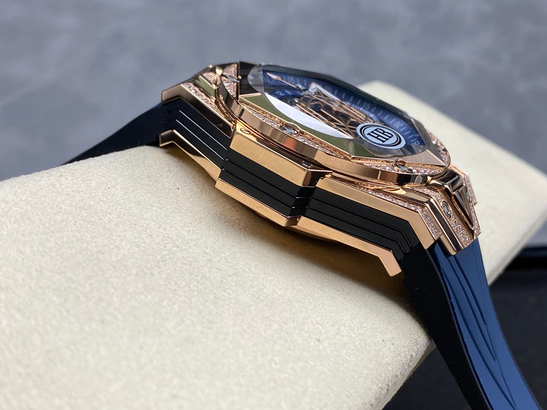 Hublot Big Bang Sang Bleu II Rose Gold Blue Pavé 45mm Watch