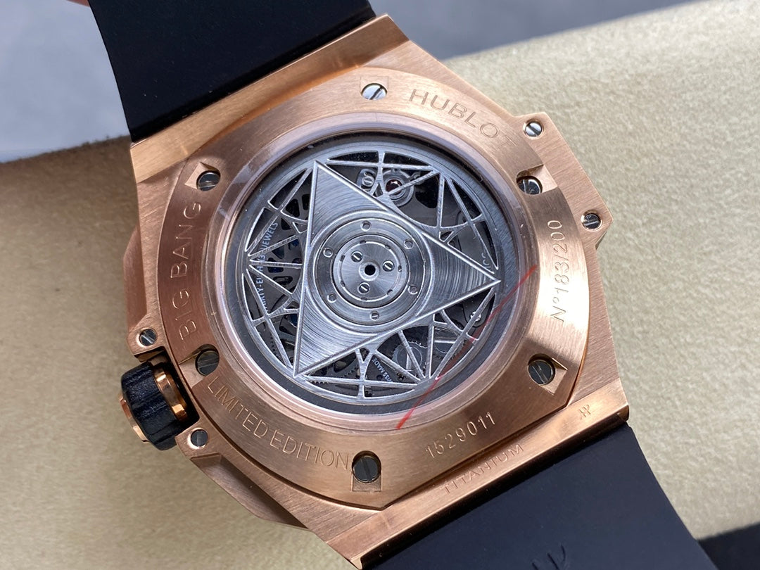 Hublot Big Bang Sang Bleu II Rose Gold Black Pavé 45mm Watch
